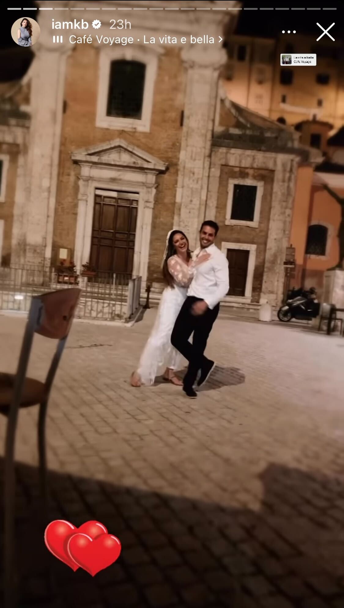 Kelly Brook and Jeremy Parisi dance in Italy