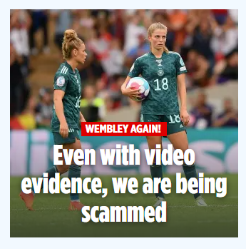 A grab from Bild’s website where writers were angry about a VAR decision they said was incorrect