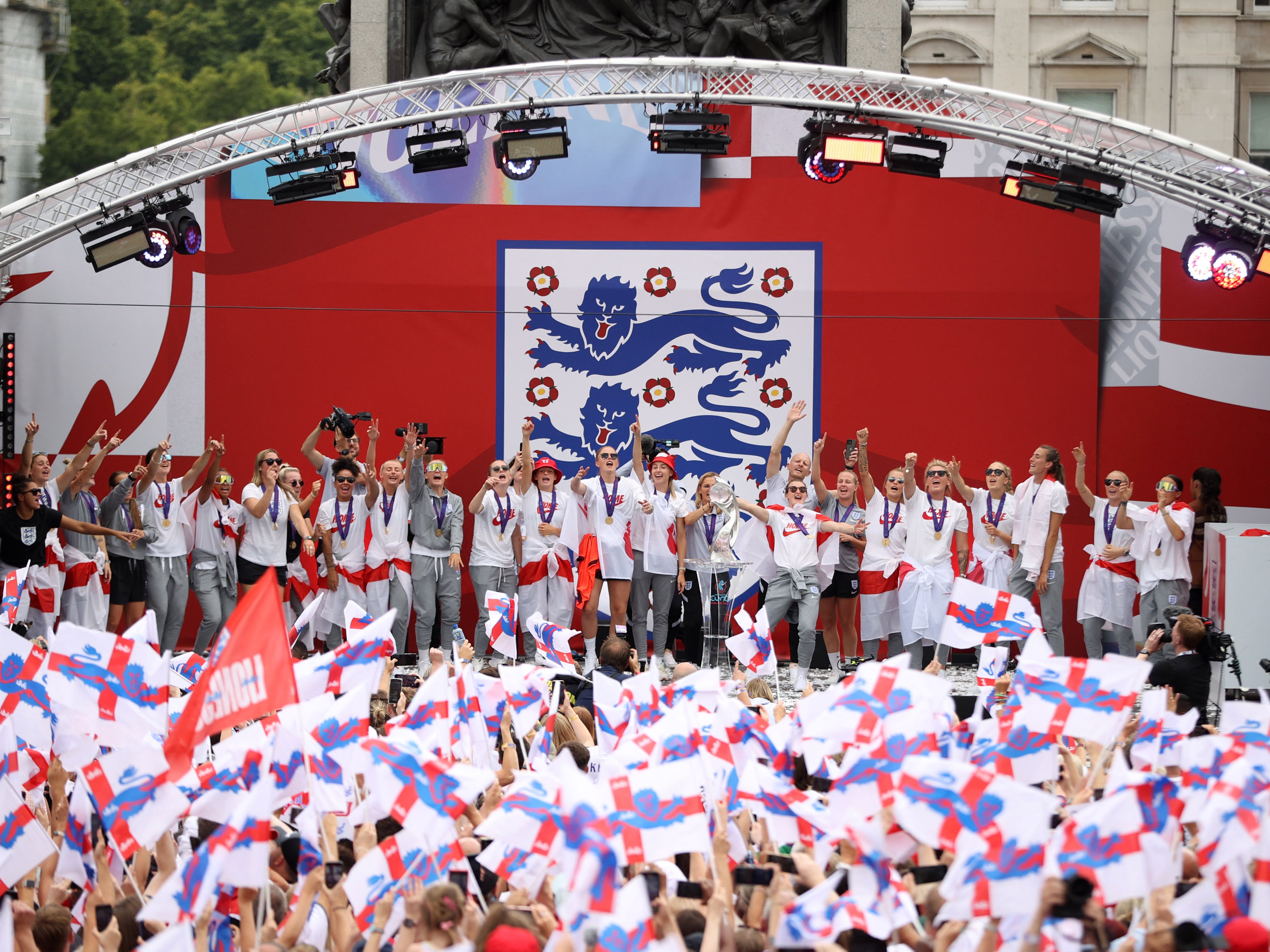 Fans are calling for better wages for female players following England’s Euros win