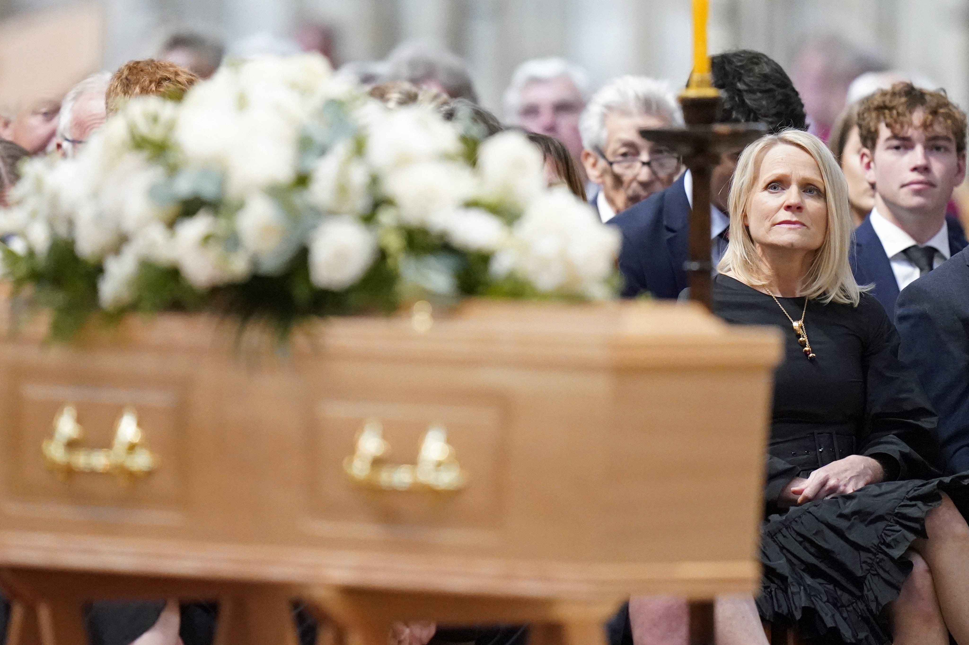 Gration’s widow Helen Chene at the service