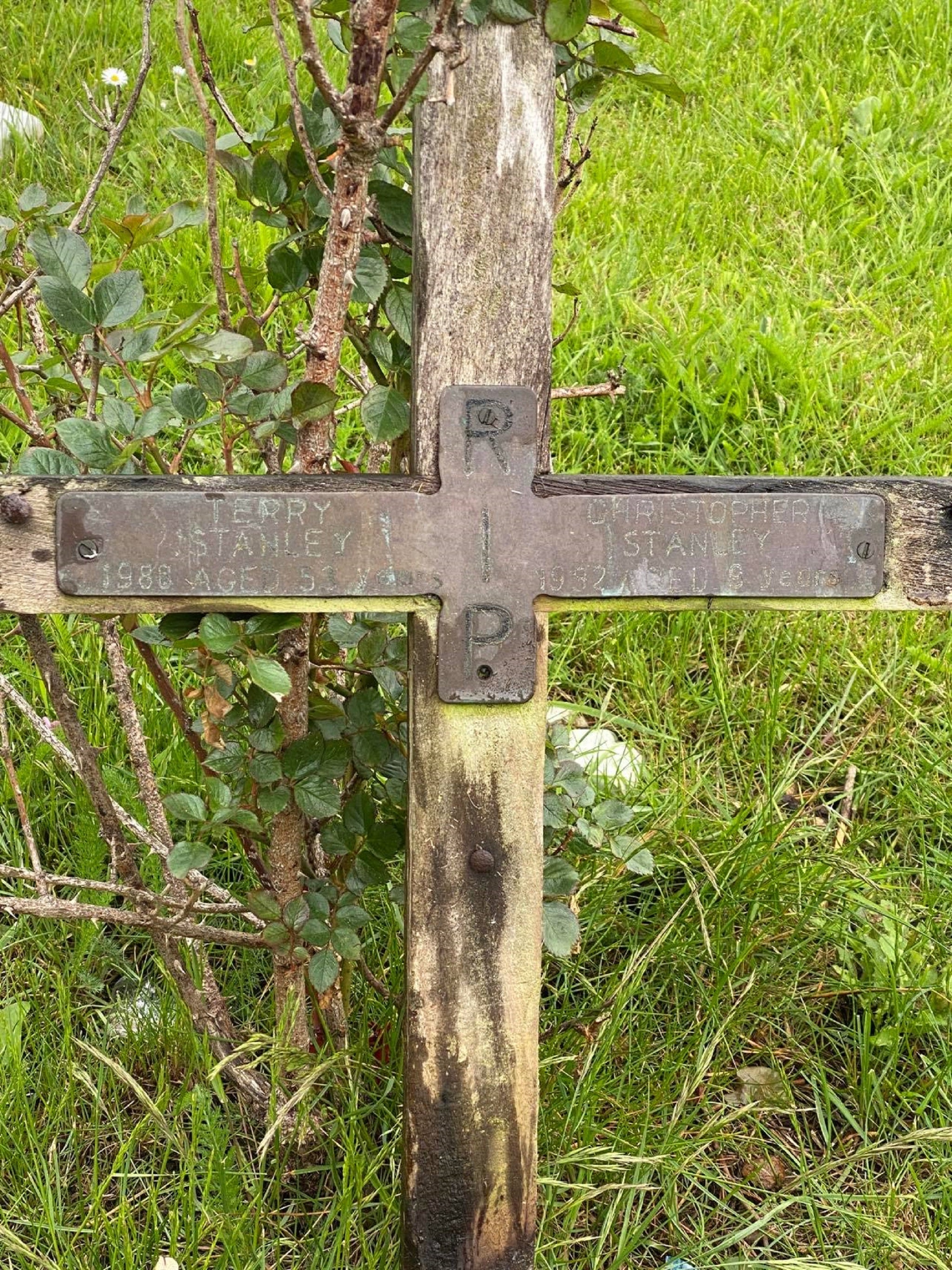 Christopher is buried with his grandparents Diana and Charles Stanley at a cemetery close to where he vanished