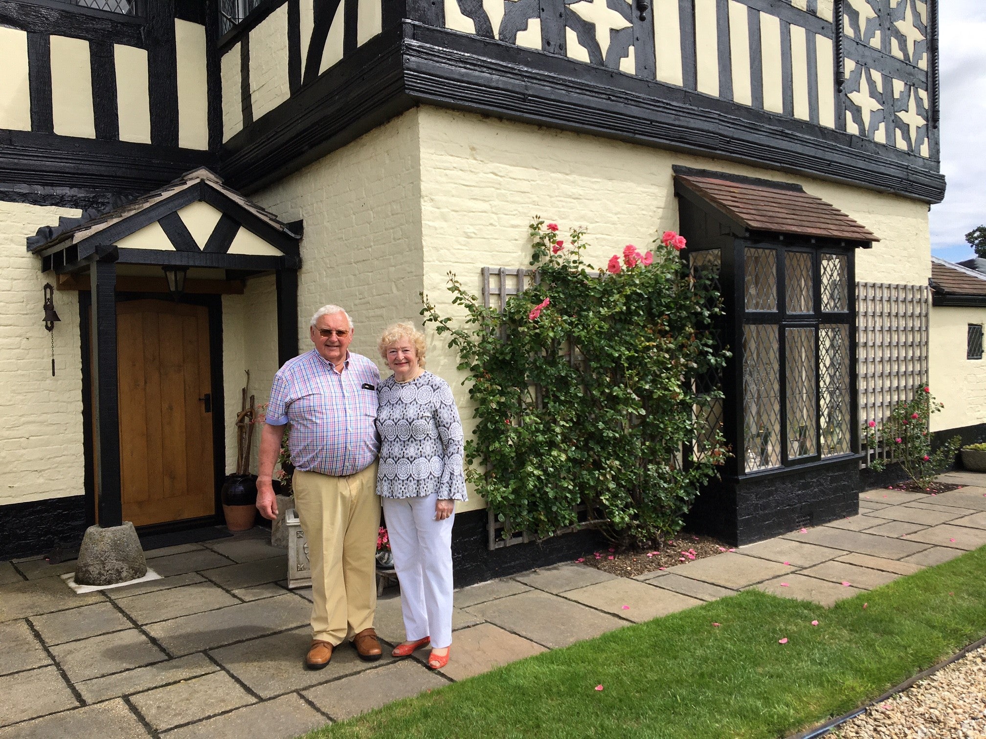 Peter and Marjorie Marsh out side their home