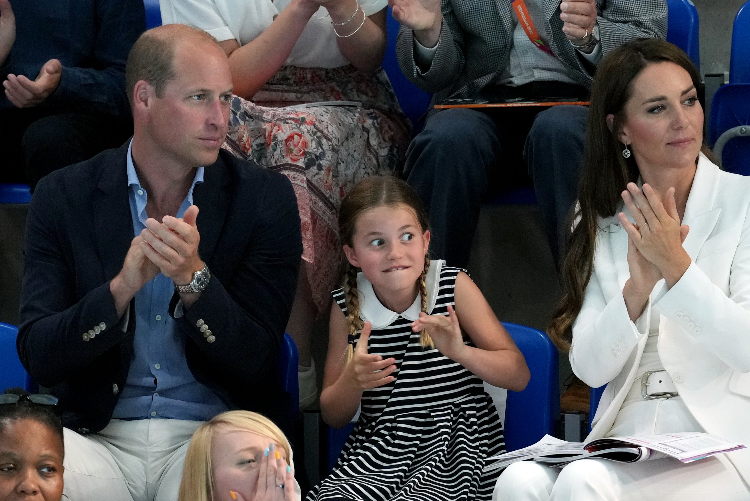 The Duke and Duchess of Cambridge with Princess Charlotte (Jacob King/PA)