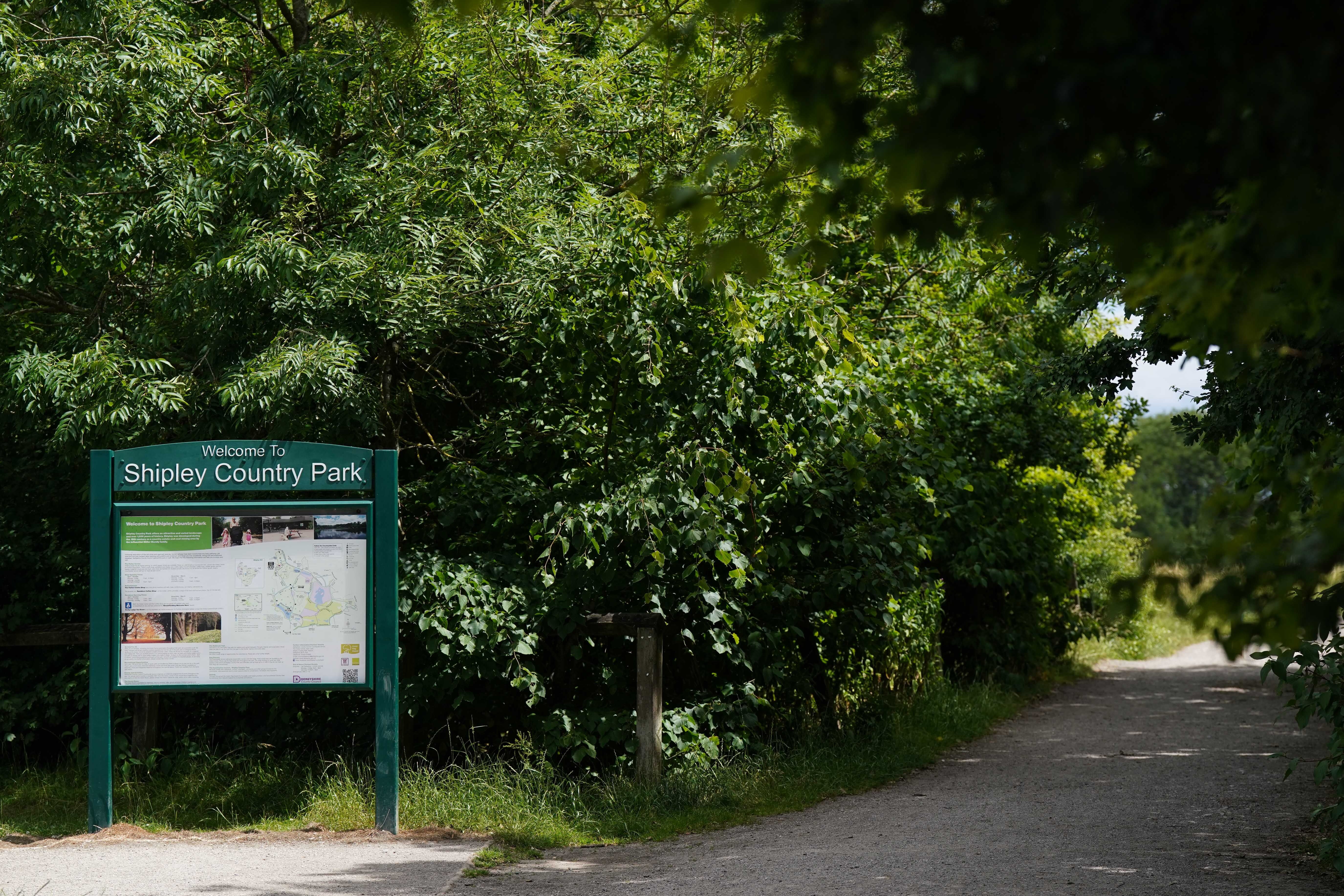 A view of Shipley Country Park in Heanor, Derbyshire, where an 11-year-old boy was found injured on Saturday afternoon, and died later that day (PA)