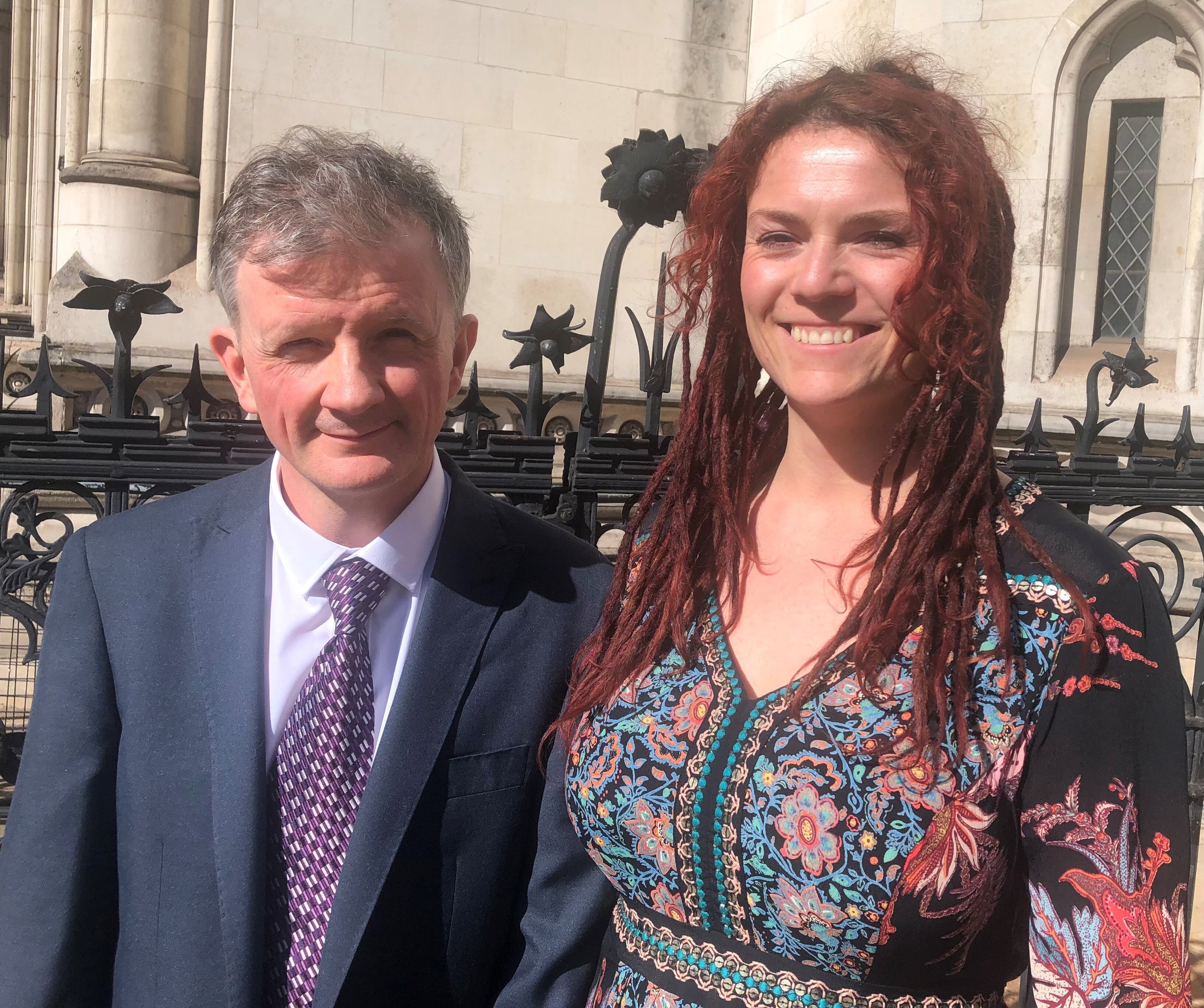 Michael Maher and Sammi Laidlaw outside the Royal Courts of Justice in London (Brian Farmer/PA)