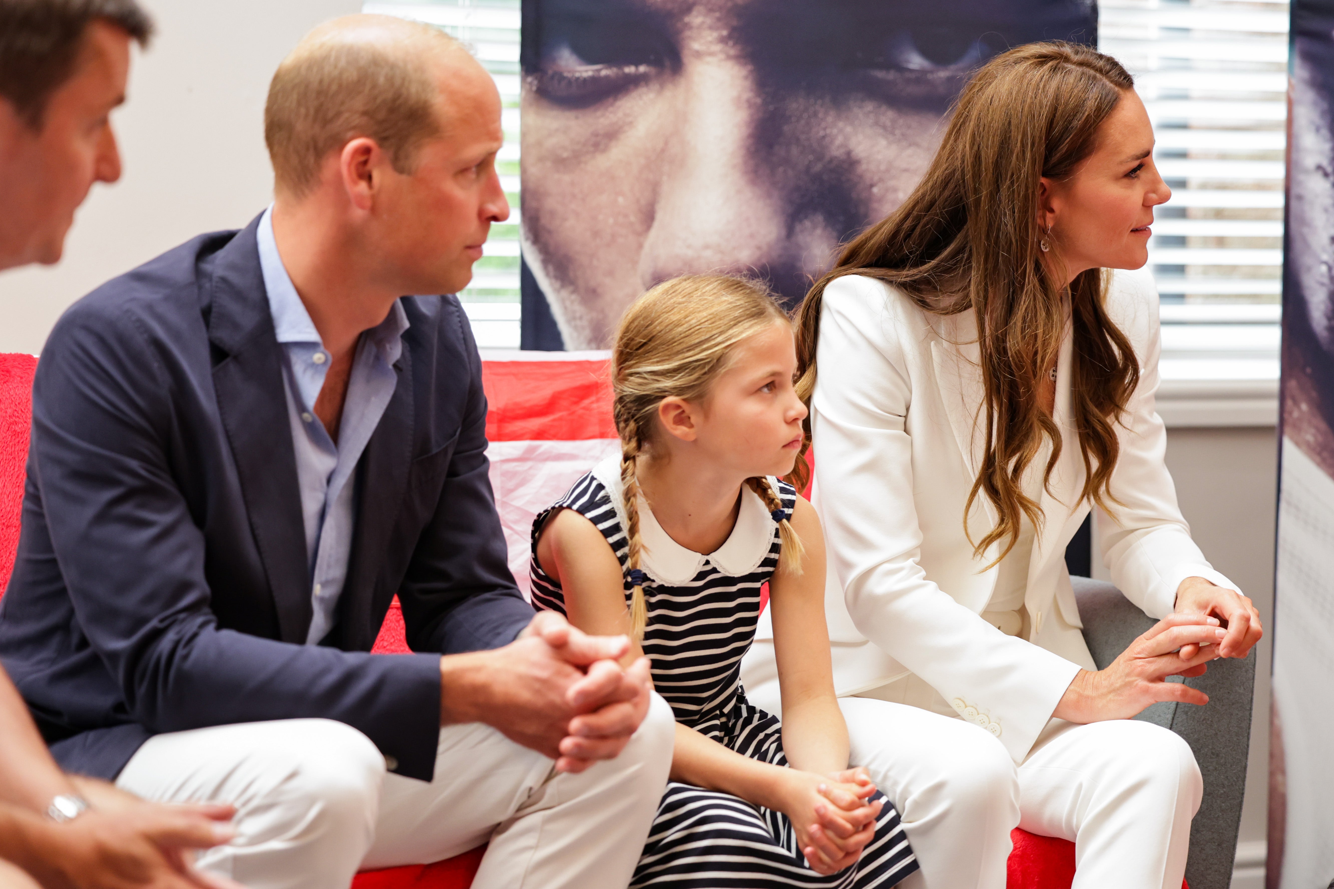 Charlotte with her parents (Chris Jackson/PA)