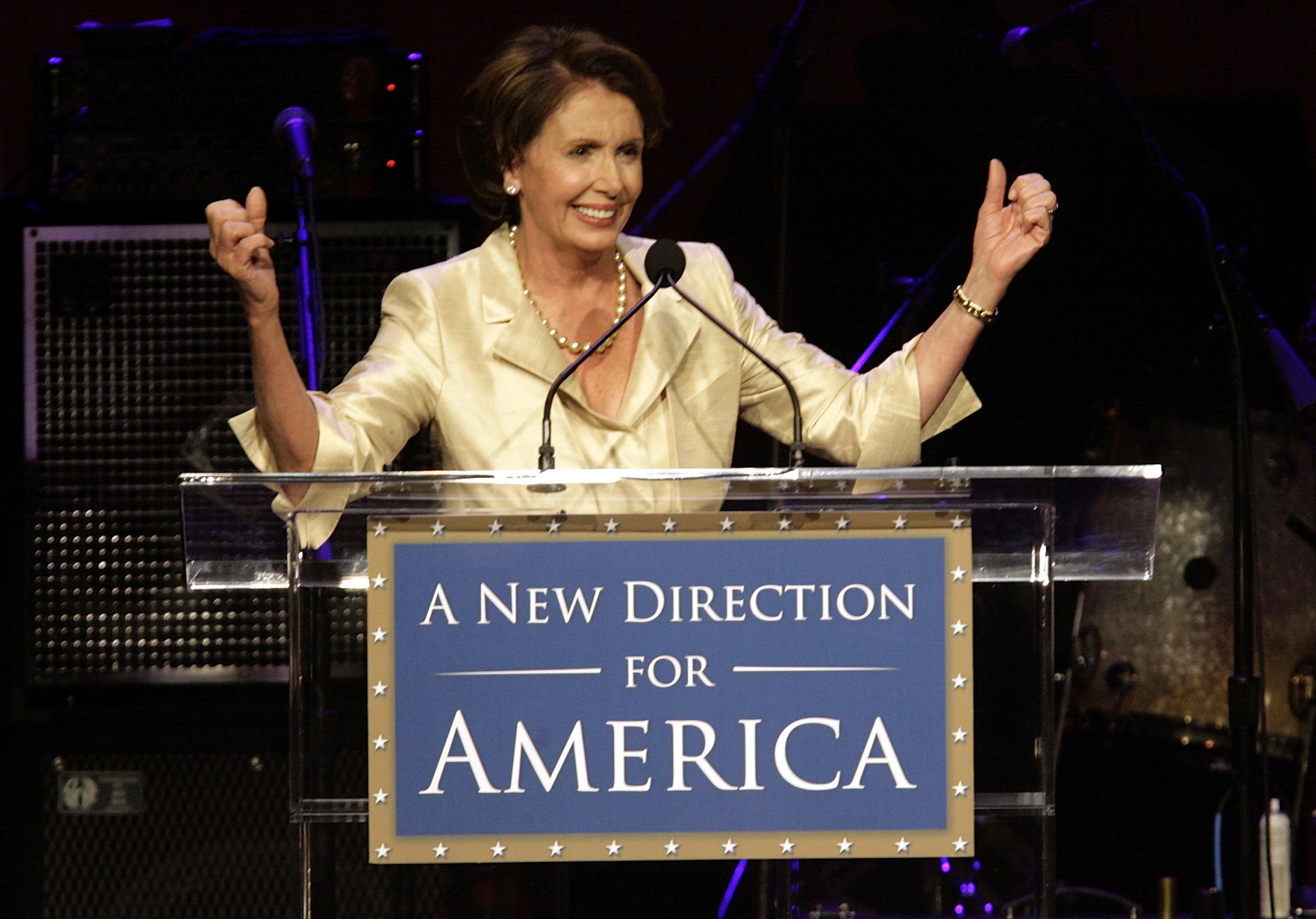 Speaker of the House Nancy Pelosi (D-CA) addresses the audience at "The Swearing In Celebration Concert In Honor of Speaker of the House Nancy Pelosi" at the National Building Museum January 4, 2006 in Washington, DC