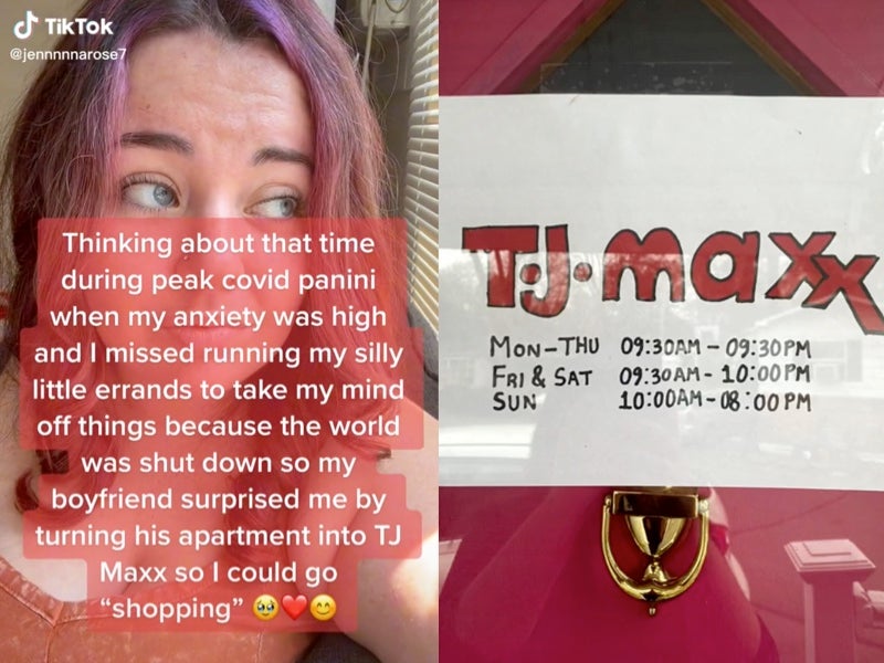 Woman reveals boyfriend transformed apartment into TJ Maxx store during lockdown so she could ‘shop’ 