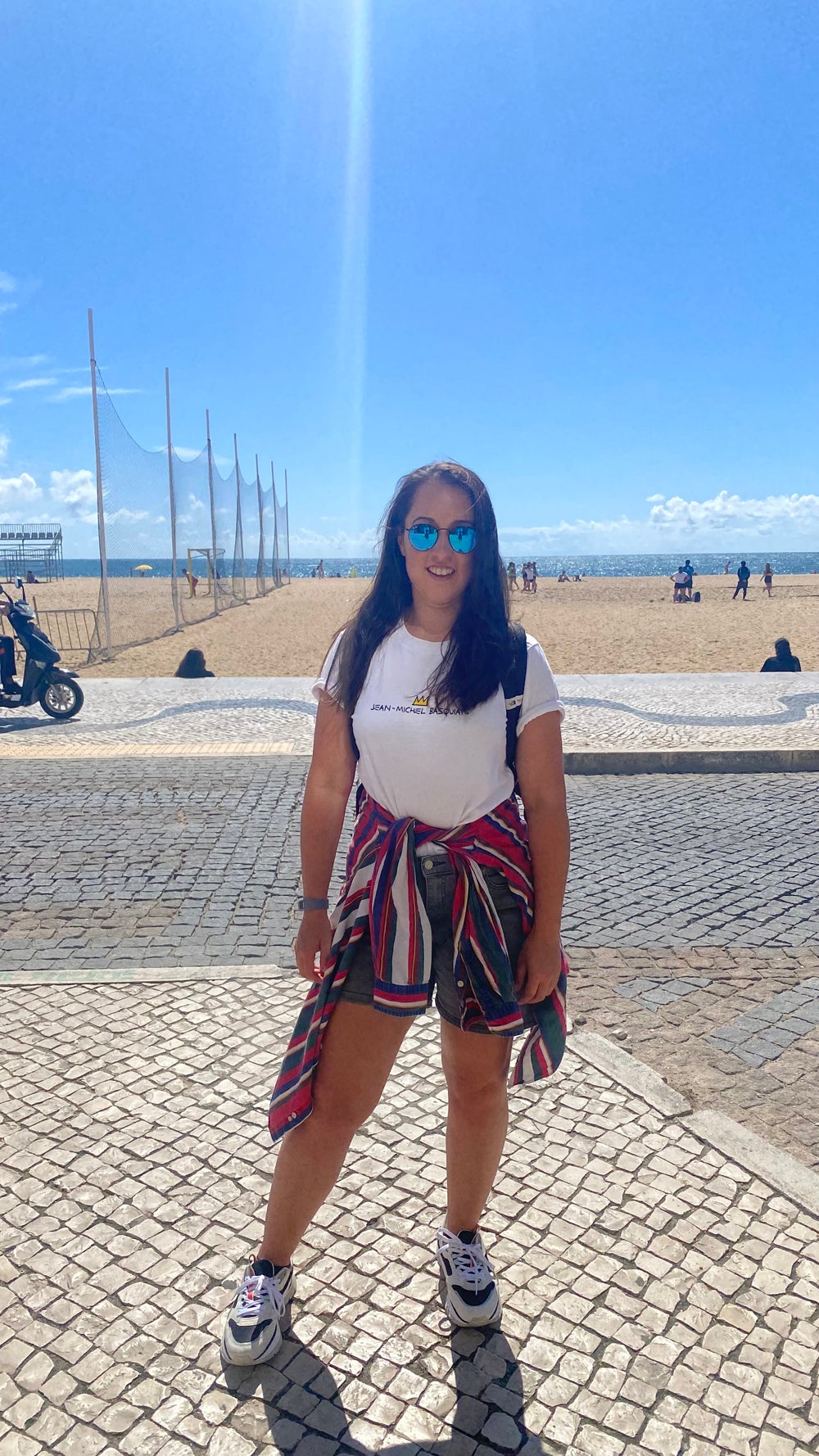 Rosie Myers, 30, with her thick hair, in Portugal (Collect/PA Real Life)