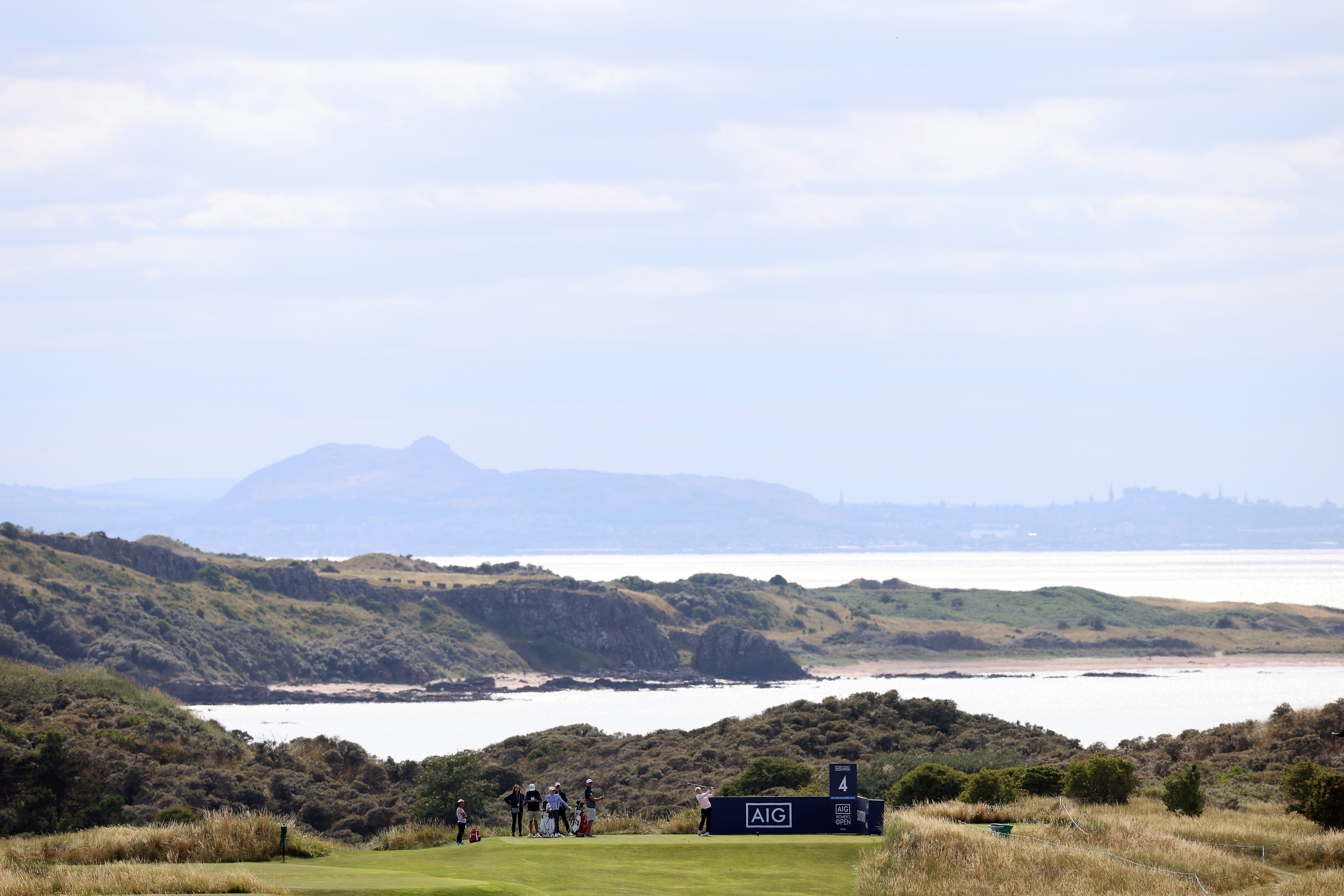 A view of the fourth tee during a practice round at the AIG Women’s Open at Muirfield