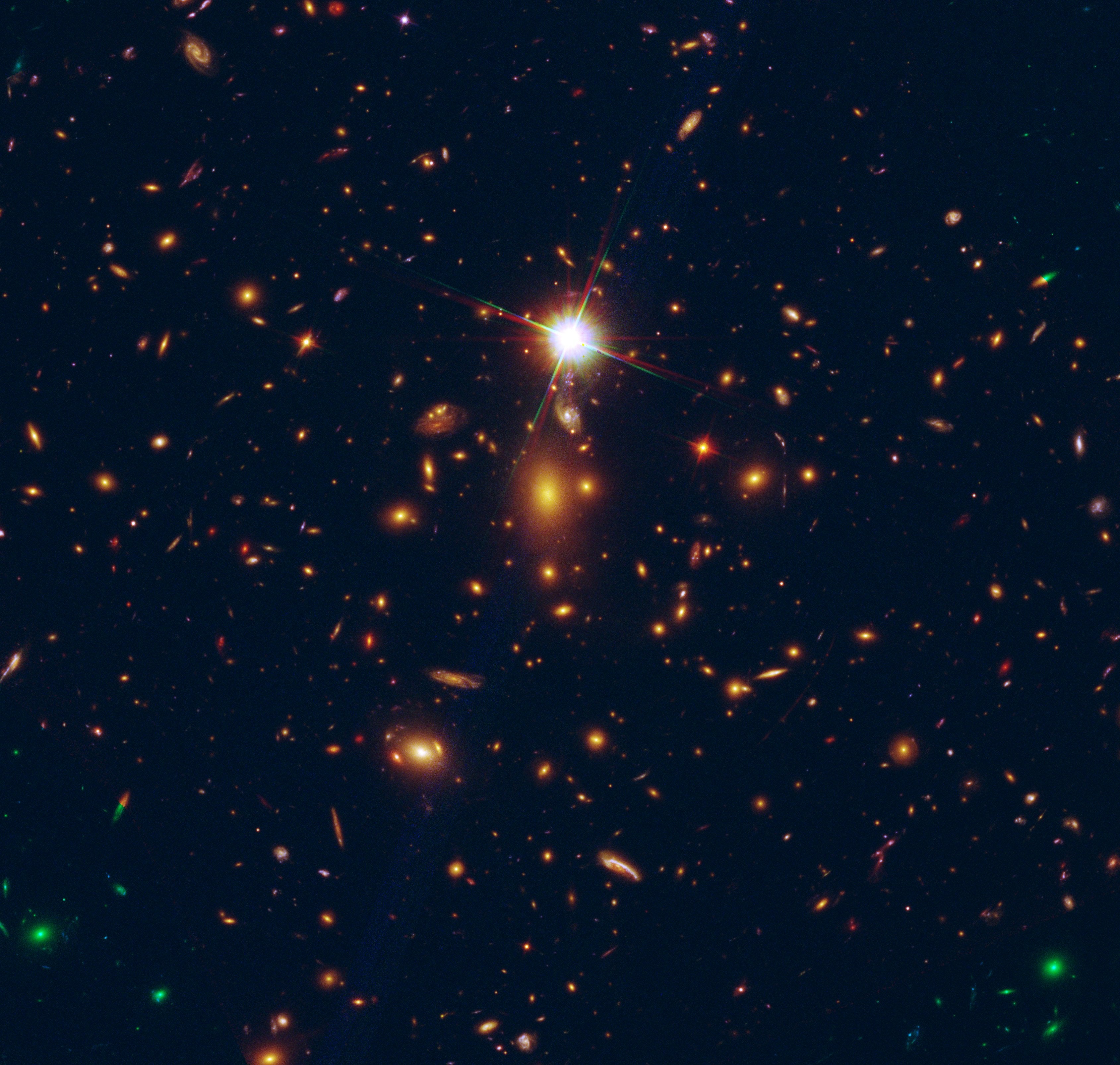 The image taken from the Hubble Space Telescope which revealed Earendel