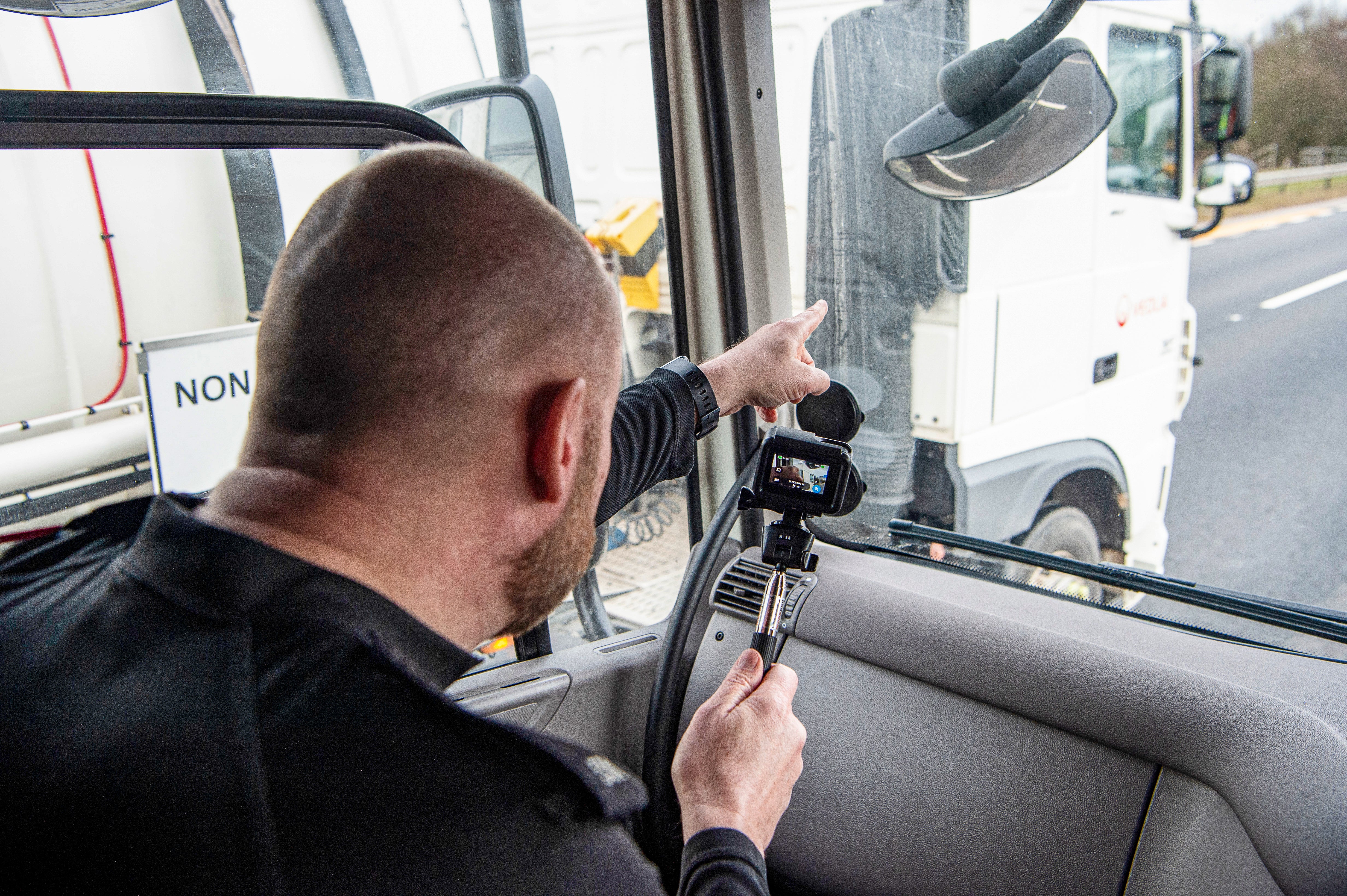 PC Paul Sealey is equipped with cameras just in case evidence is needed