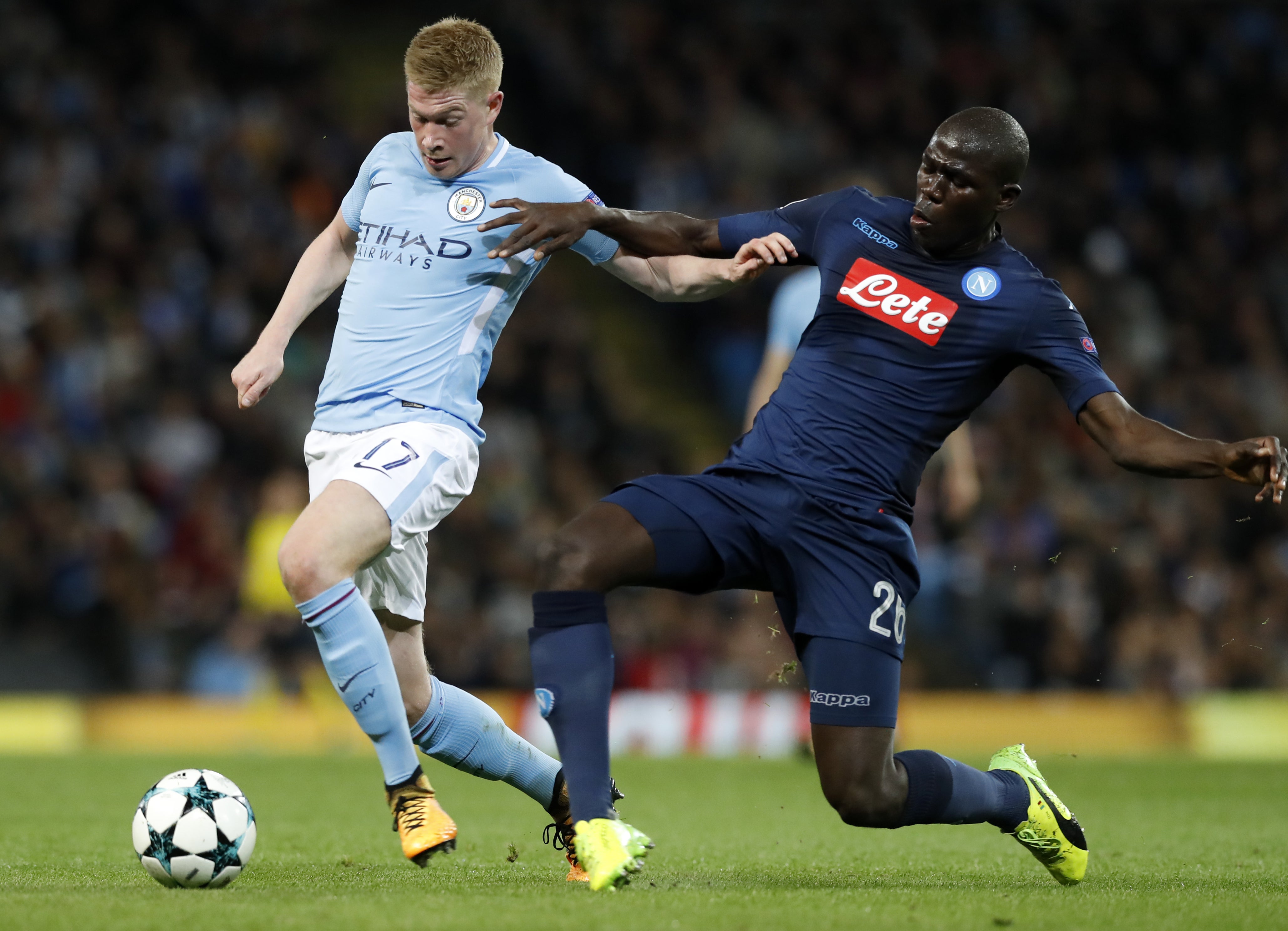 Kalidou Koulibaly, right, is excited about his move to Chelsea (Martin Rickett/PA)