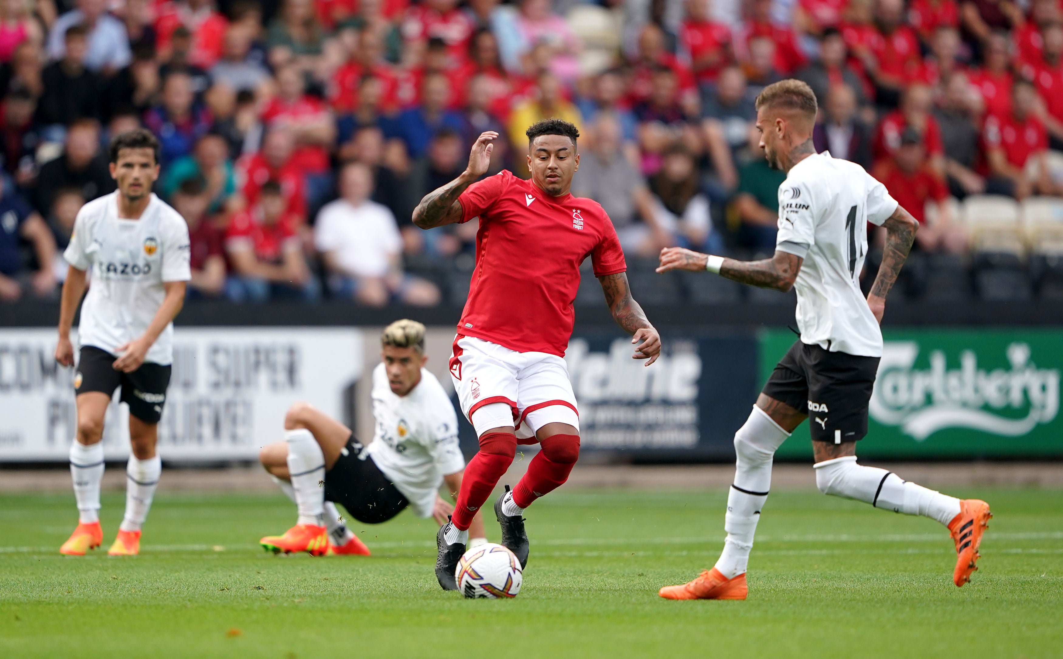 Nottingham Forest’s Jesse Lingard during the pre-season friendly against Valencia