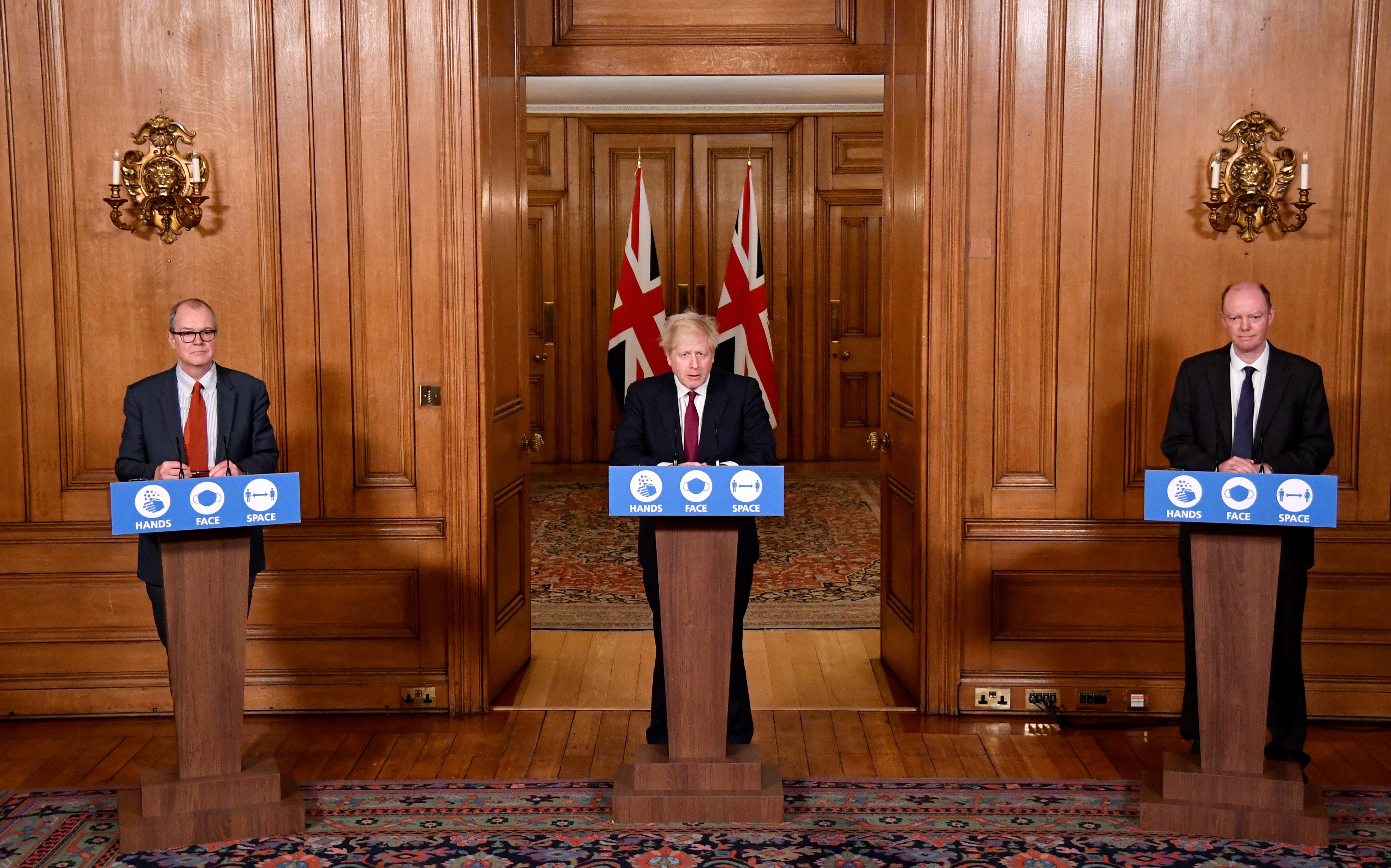 Sir Patrick Vallance and chief medical officer Professor Chris Whitty regularly appeared alongside Boris Johnson at Covid briefings