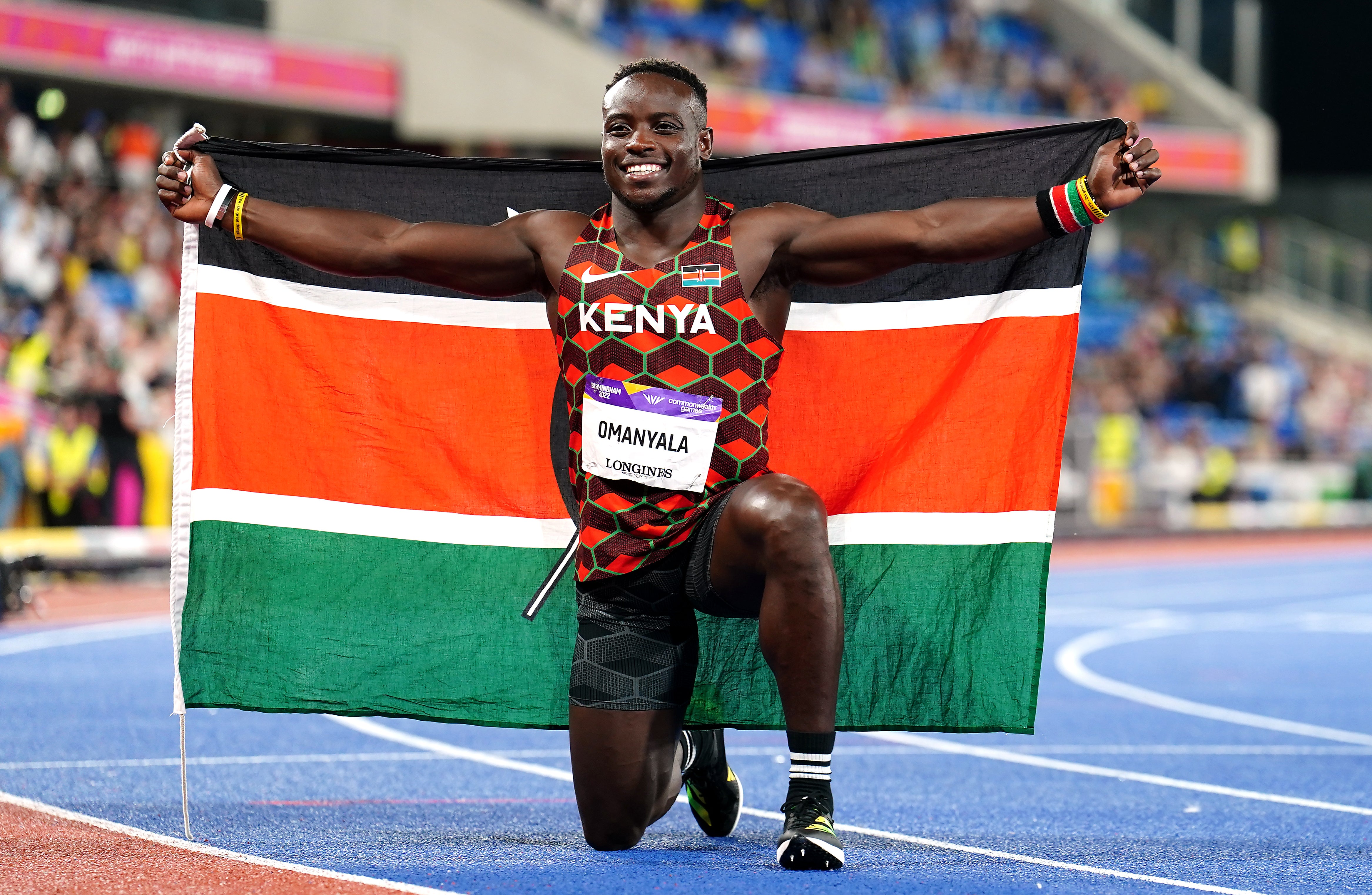 Ferdinand Omanyala won the men’s 100 metres final (Mike Egerton/PA)