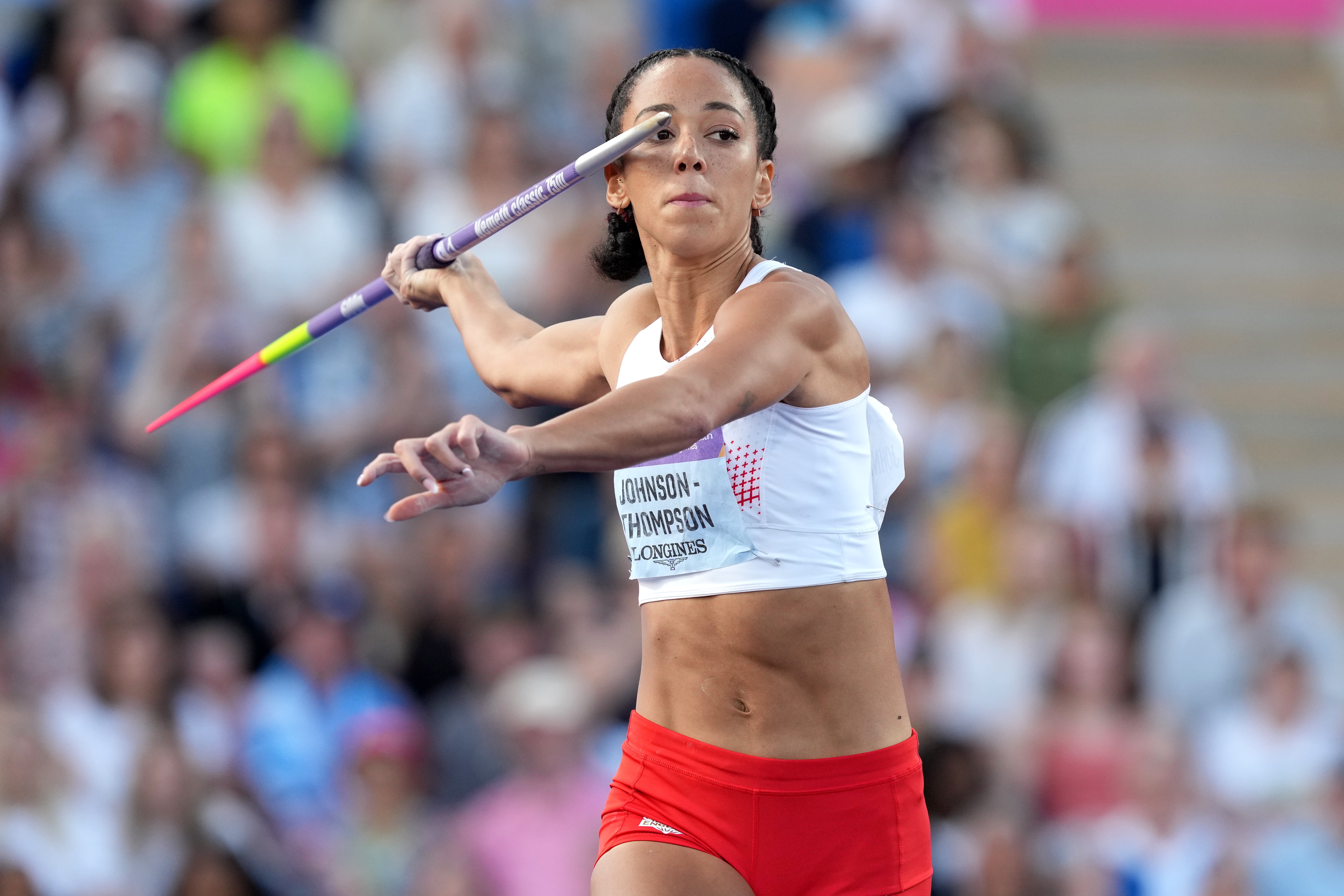 Katarina Johnson-Thompson produced a javelin PB (Martin Rickett/PA)