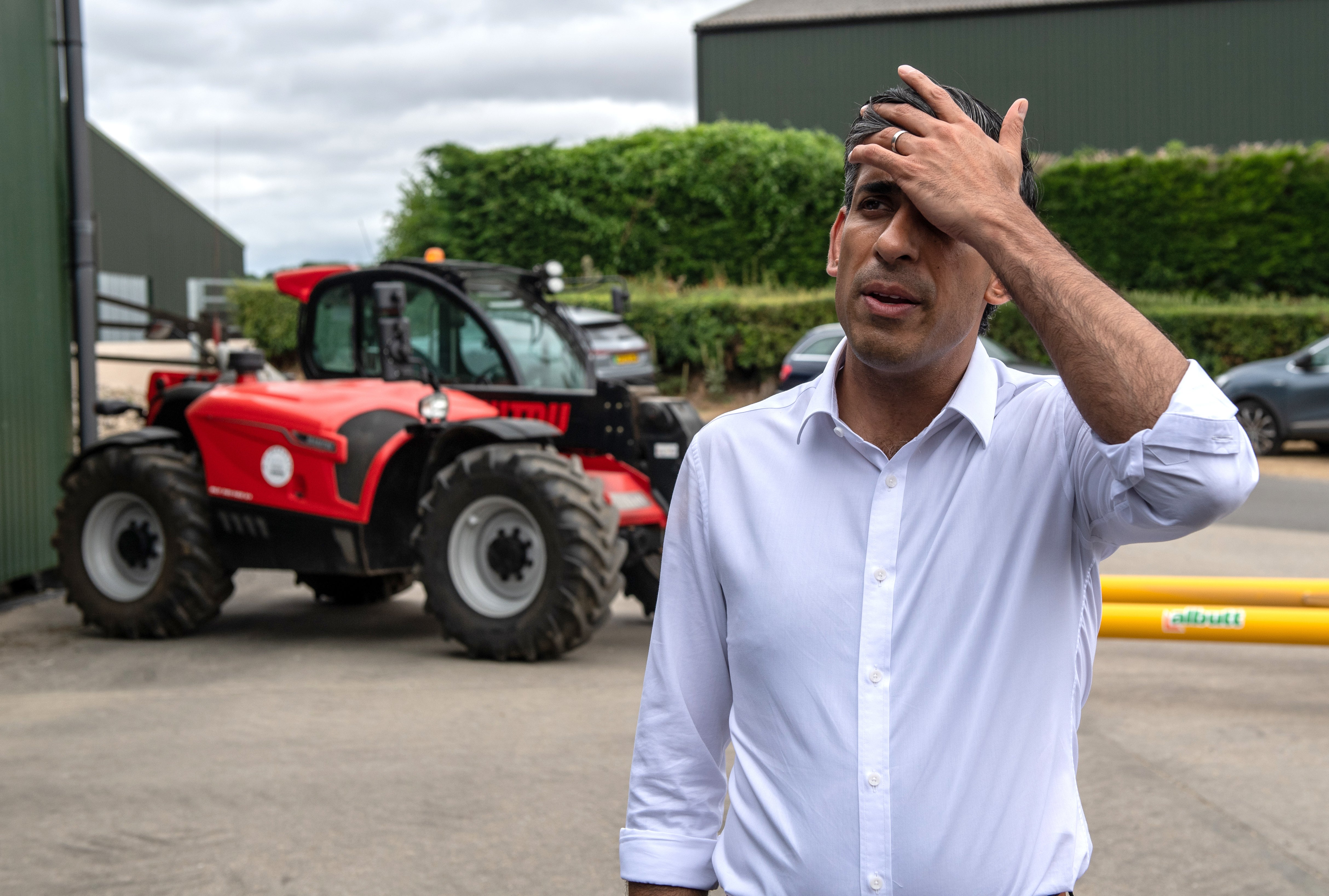 Tory leadership contender Rishi Sunak wants to look at introducing compensation if a hosepipe ban is a direct consequence of water companies’ failures (Chris J Ratcliffe/PA)