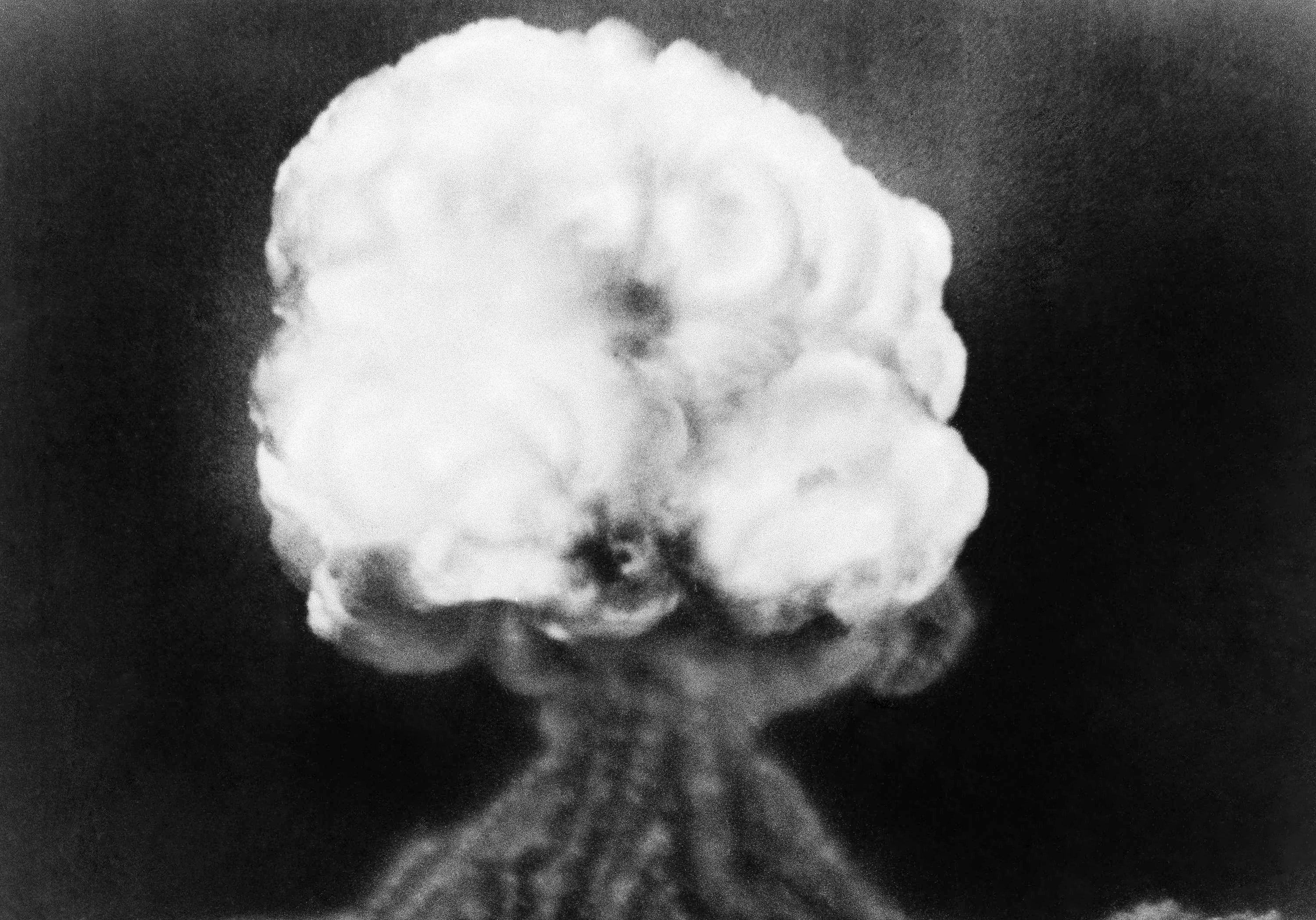 The first atomic explosion at the Trinity Test site in New Mexico, 1945