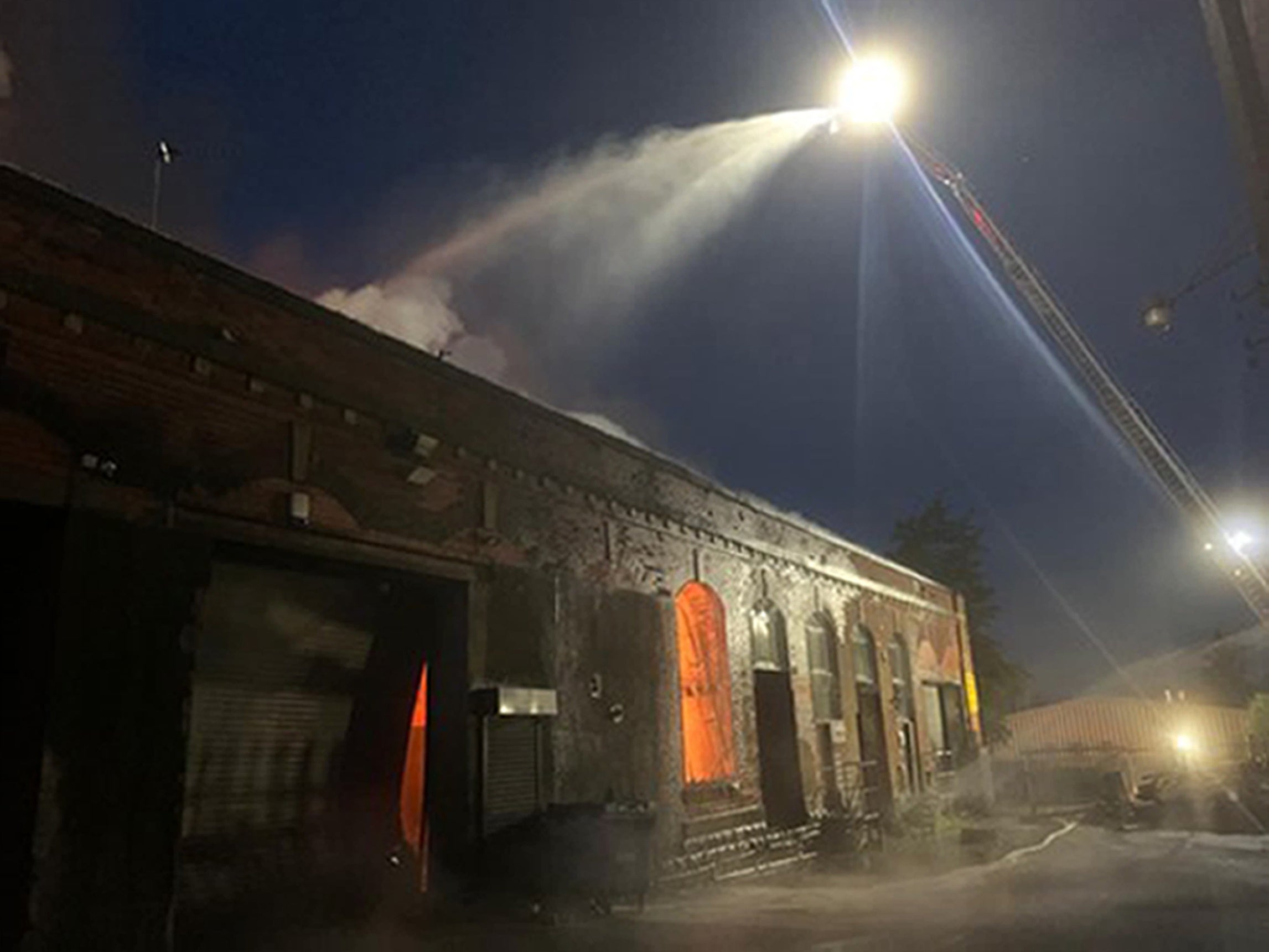 The fire at Bismark House Mill in Oldham