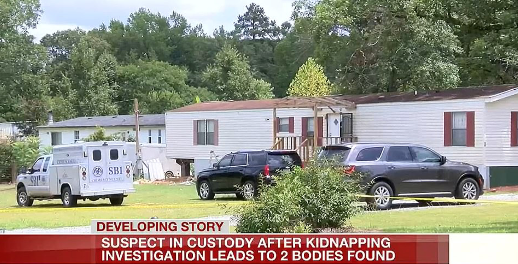 Authorities descended on a mobile home in Dadeville, Alabama, where they found two decomposing bodies