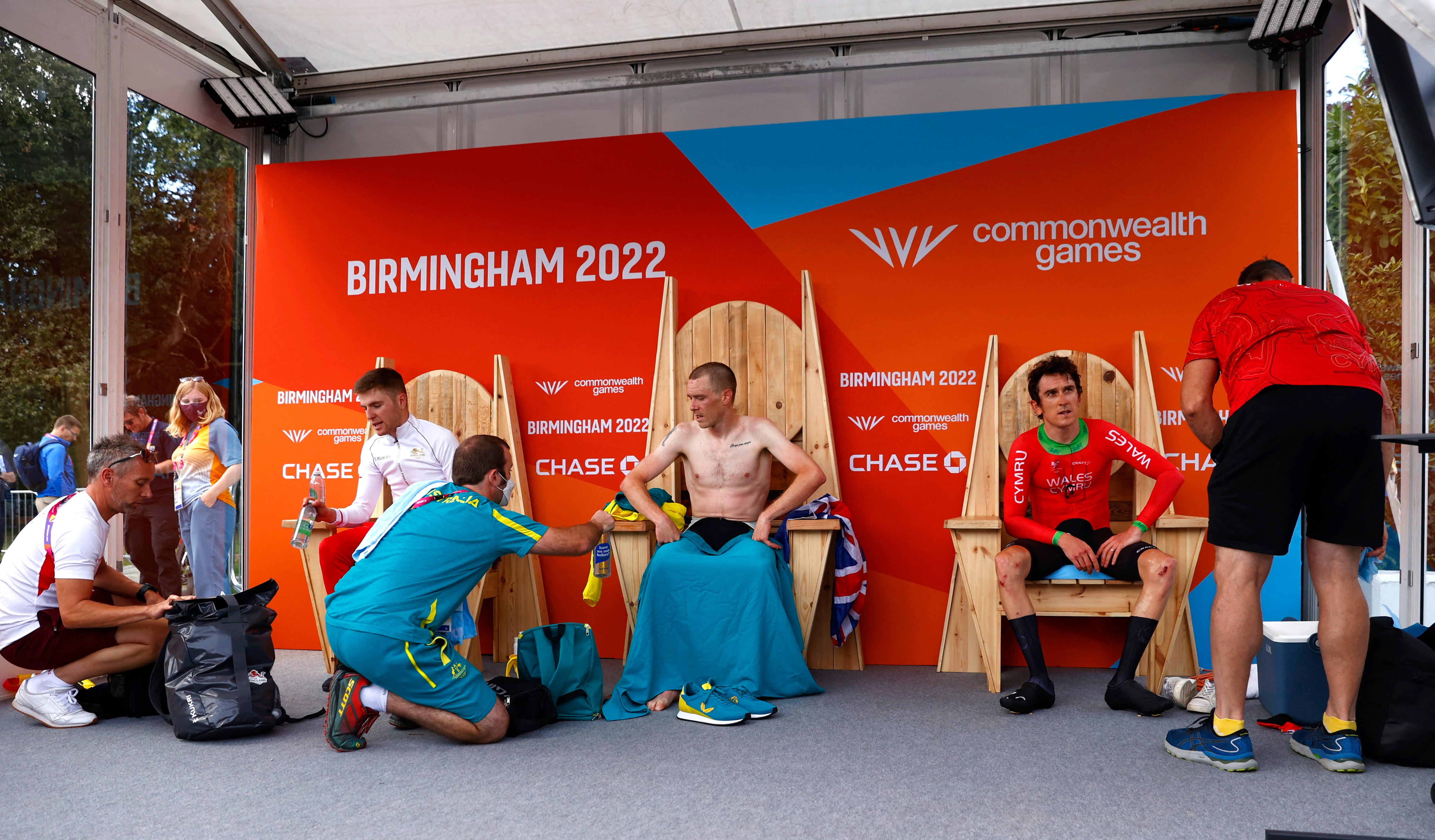 Wright, Dennis and Thomas at the finish