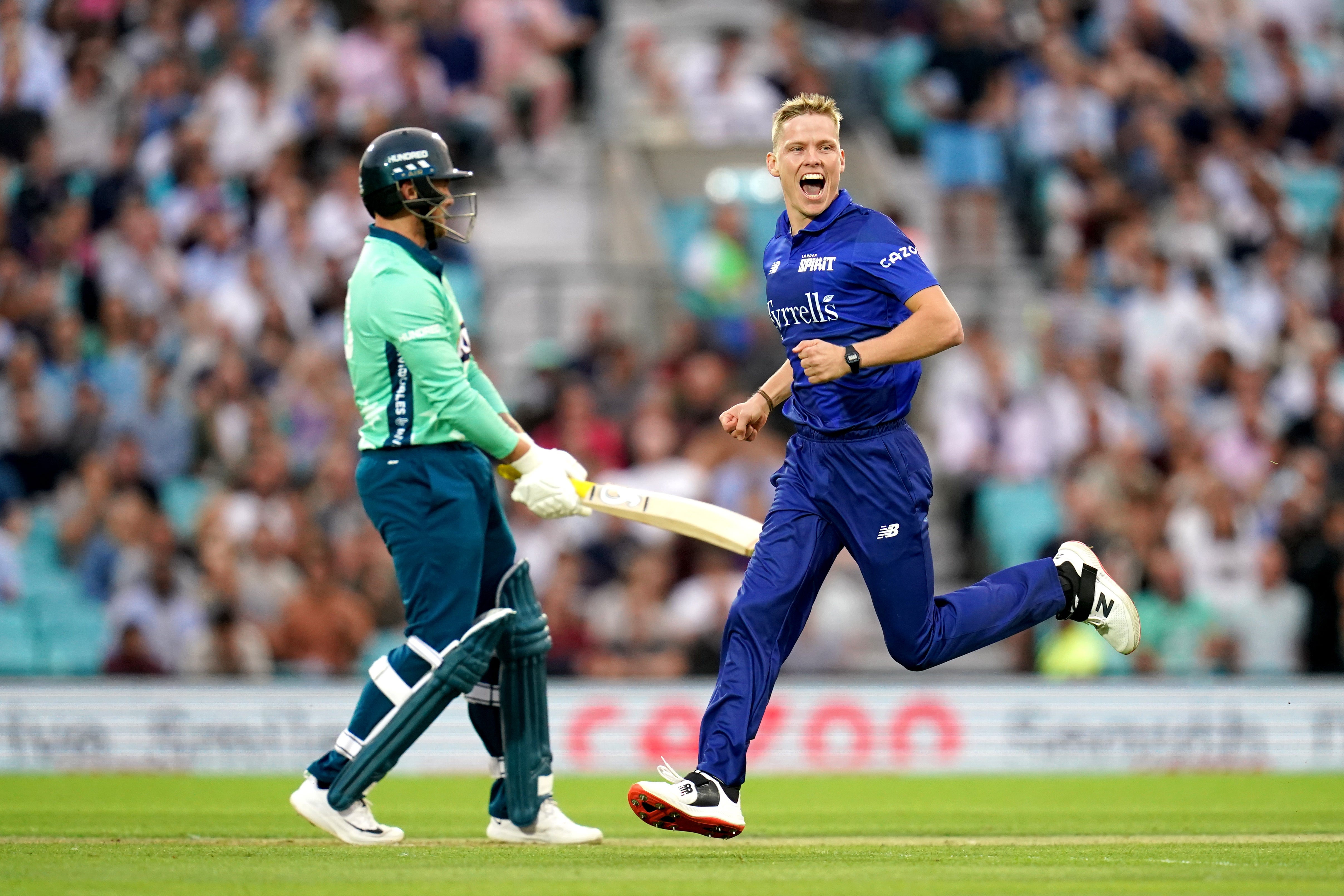 Nathan Ellis (right) dismissed Jason Roy for a golden duck (John Walton/PA)