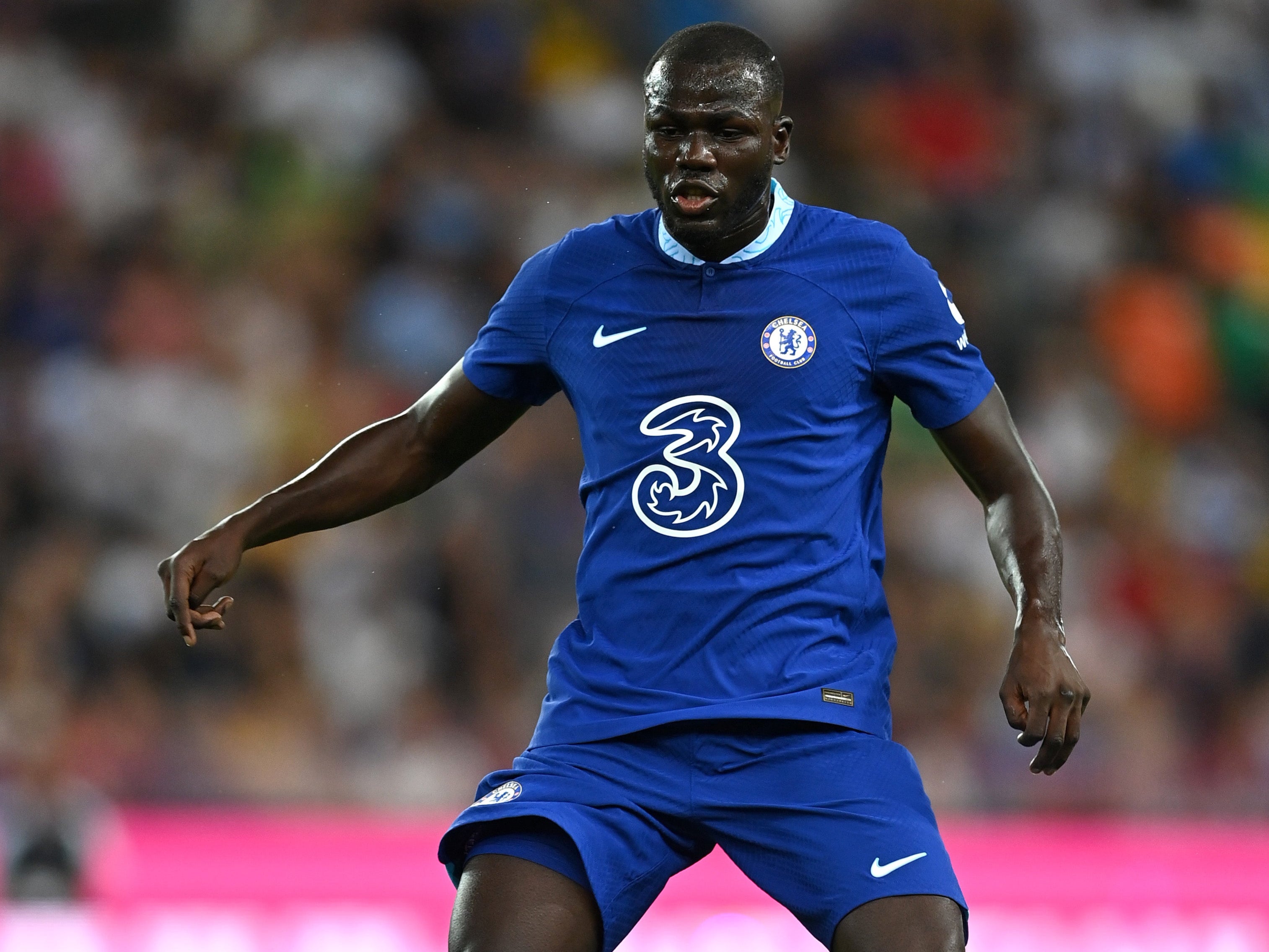 Chelsea’s Kalidou Koulibaly in action during the pre-season friendly against Udinese