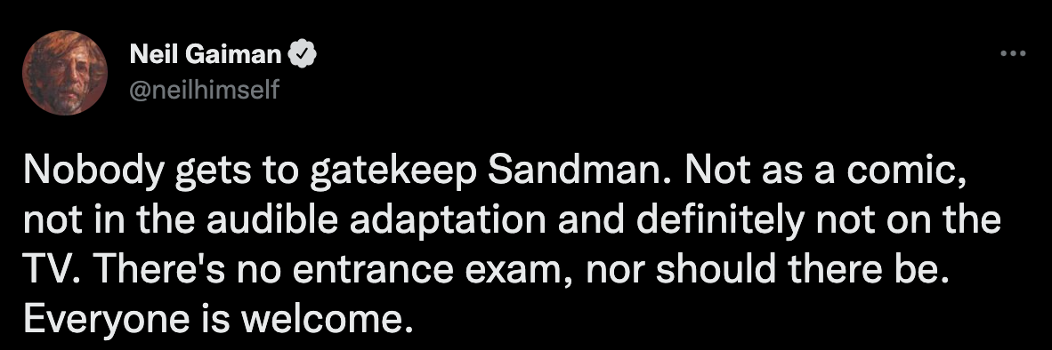 Neil Gaiman had a word for ‘hostile fans of ‘The Sandman’ on Twitter