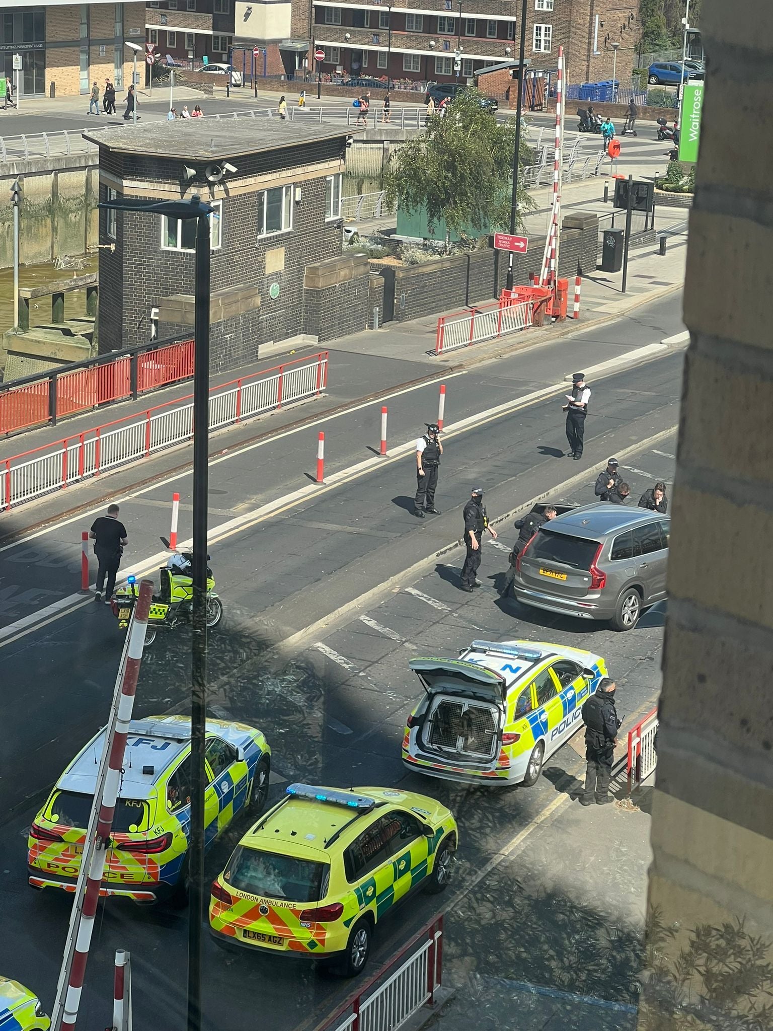 Police activity on Creek Road, Greenwich, south east London (Christoper O.O/PA)