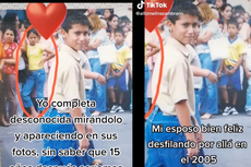 Woman spots herself in husband’s childhood photo taken years before they met