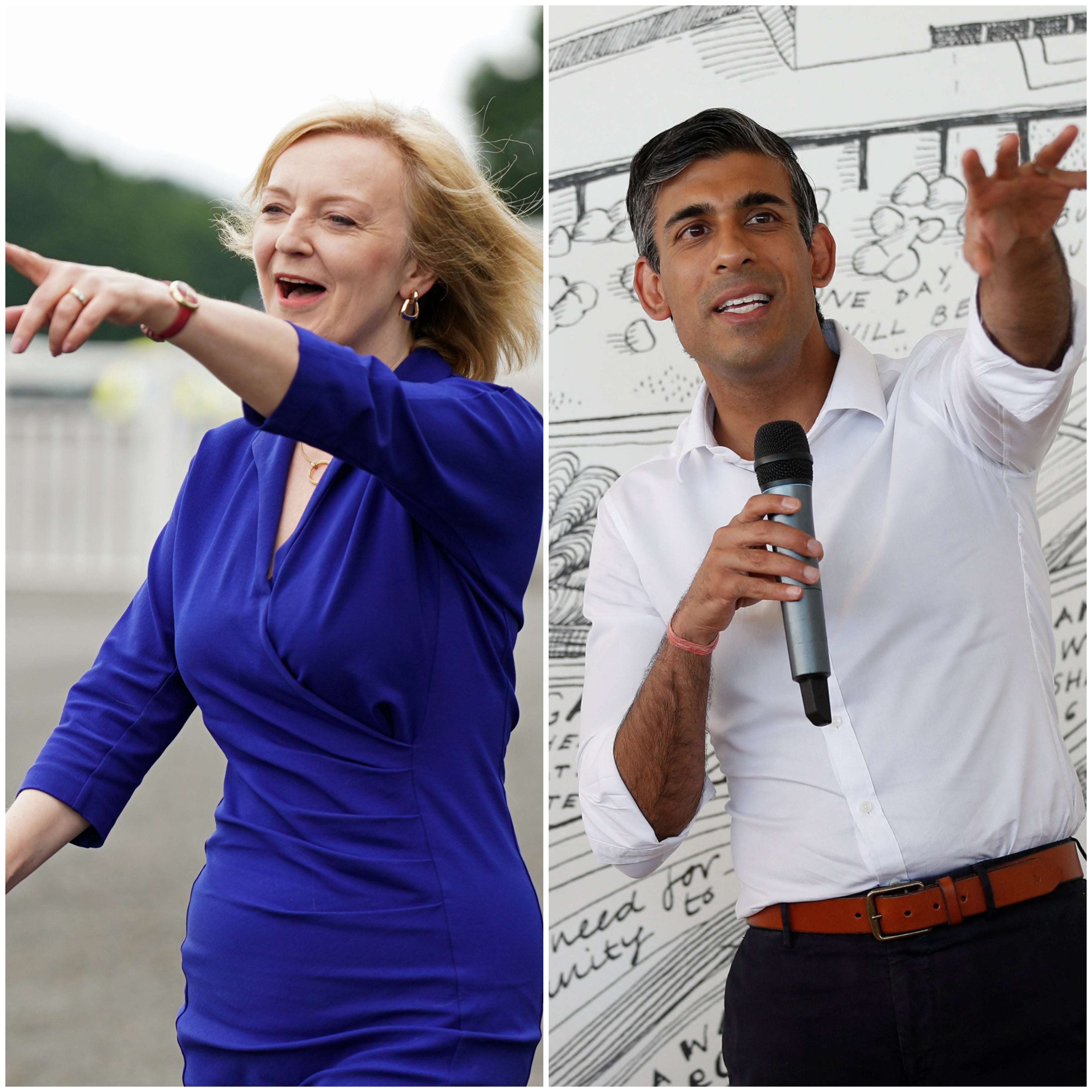 Liz Truss and Rishi Sunak (Jacob King/Peter Nicholls/PA)