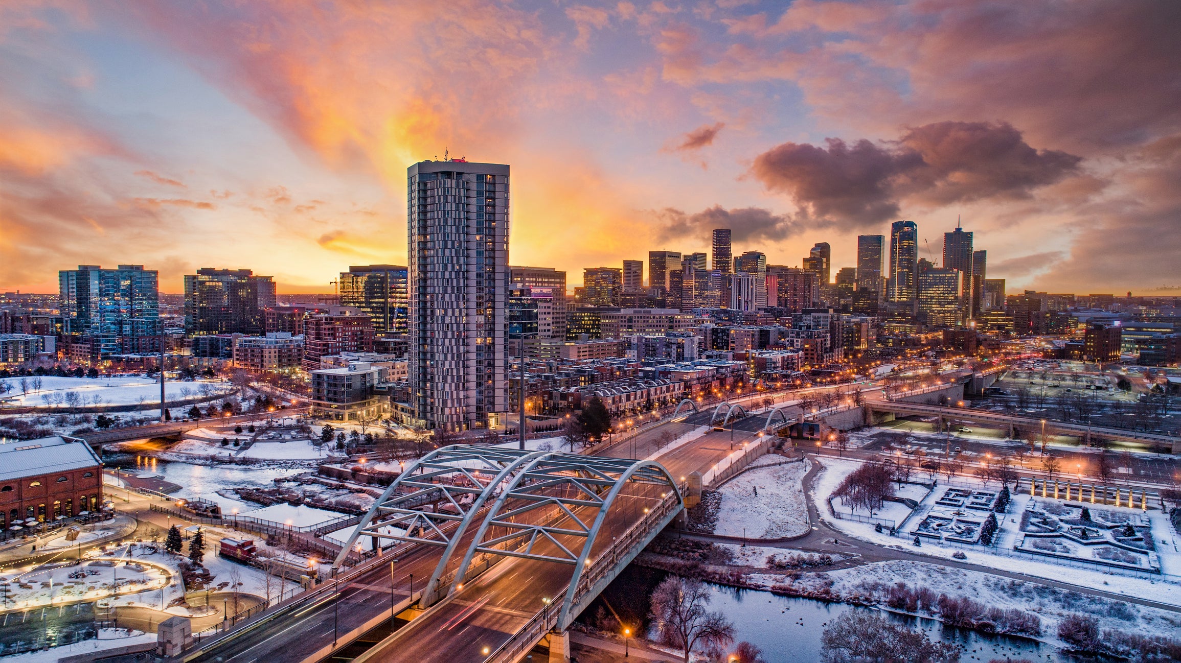 File Photo: Aerial view of downtown Denver