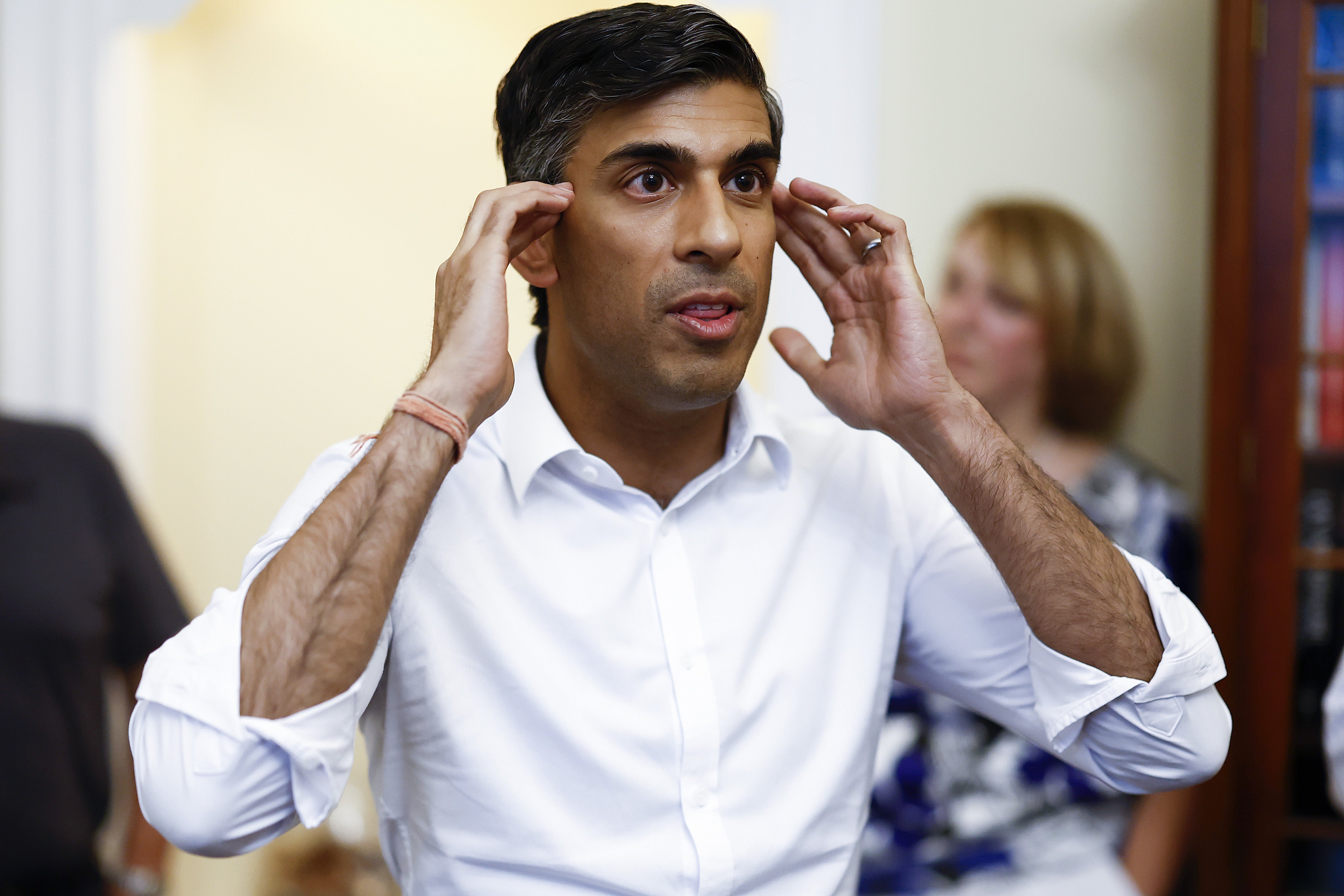 Tory leadership hopeful Rishi Sunak at a campaign event in Edinburgh (Jeff J Mitchell/PA)