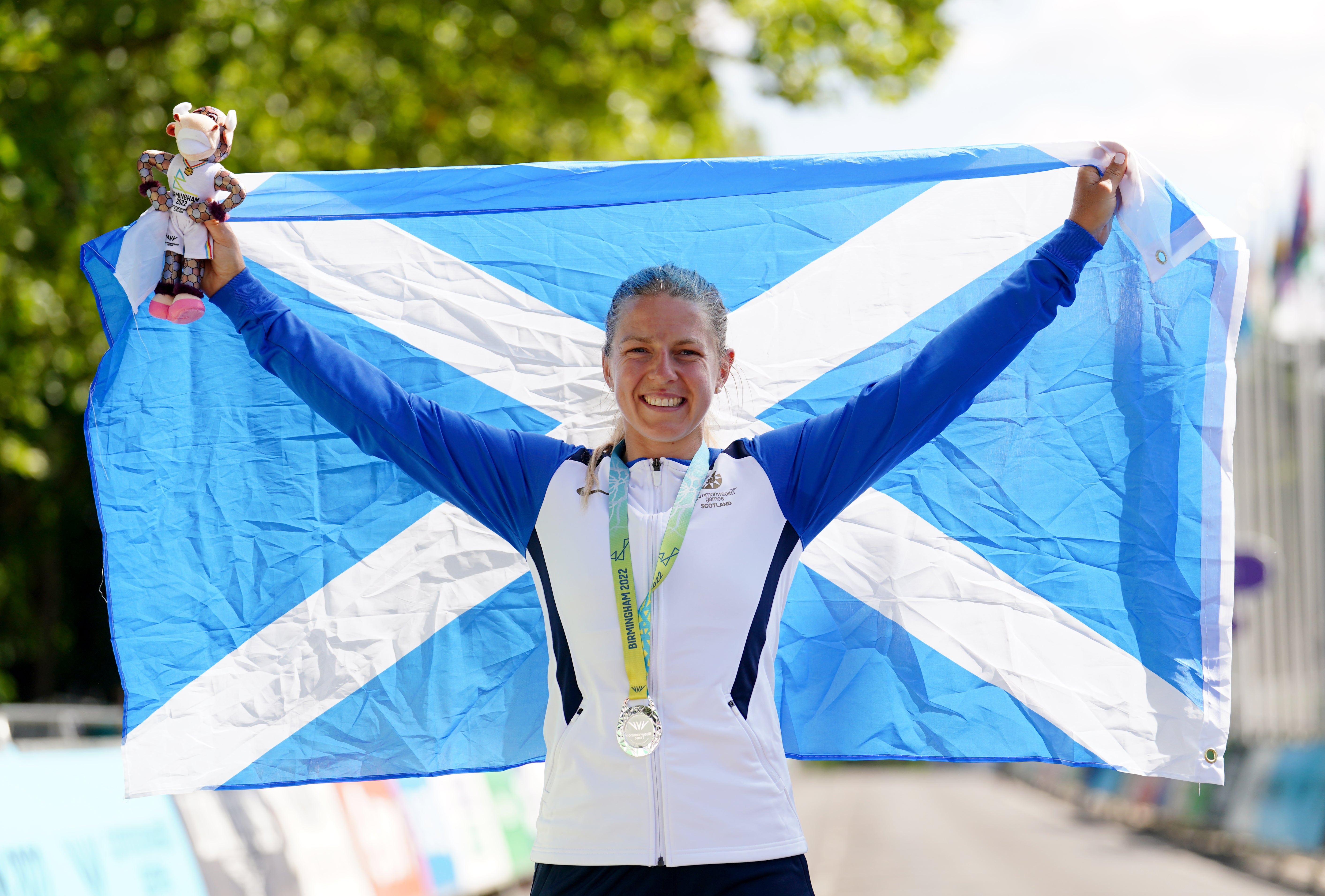 Neah Evans won silver in the women’s road race (David Davies/PA)