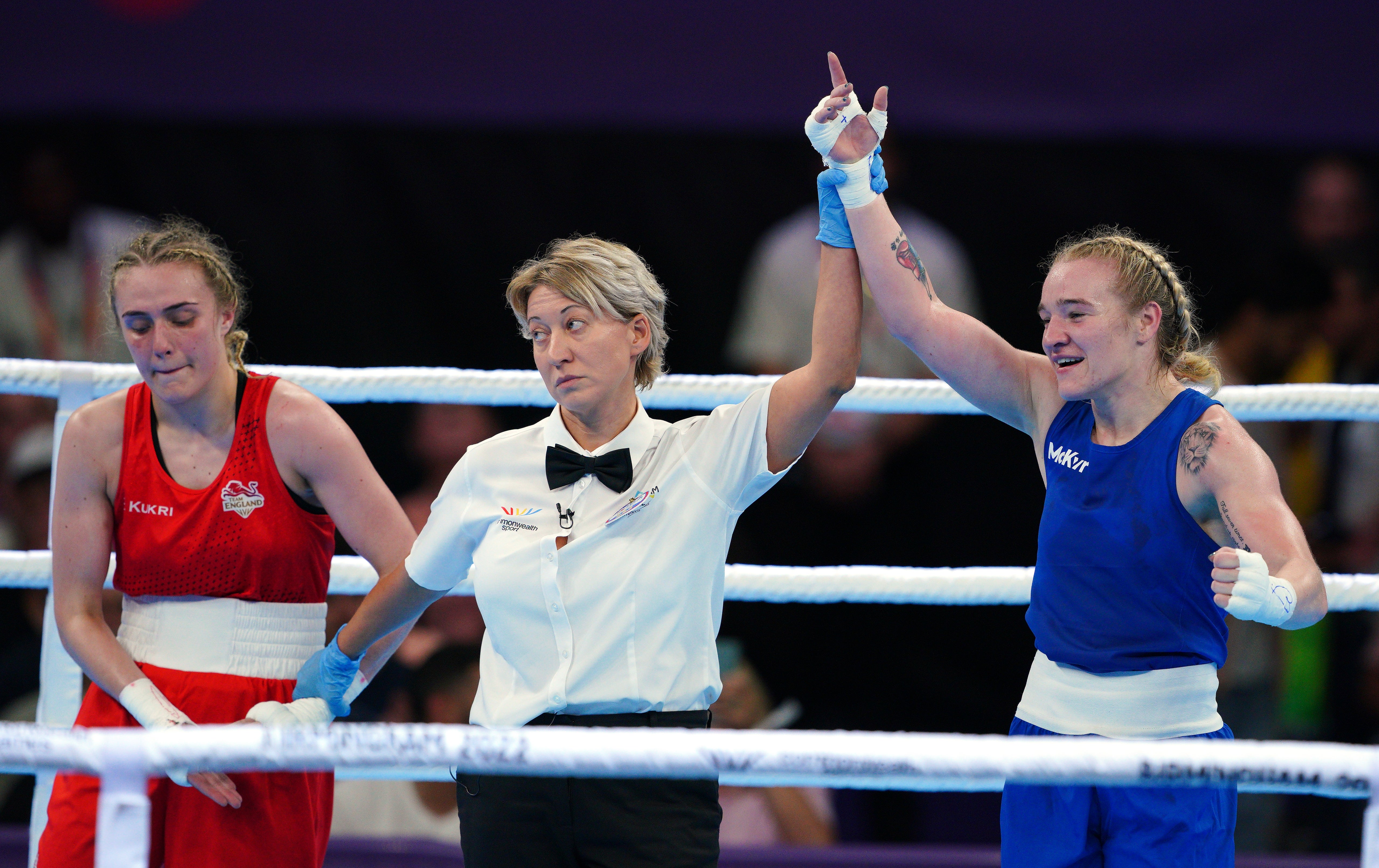 Amy Broadhurst became the first woman to win boxing gold for Northern Ireland (Peter Byrne/PA)