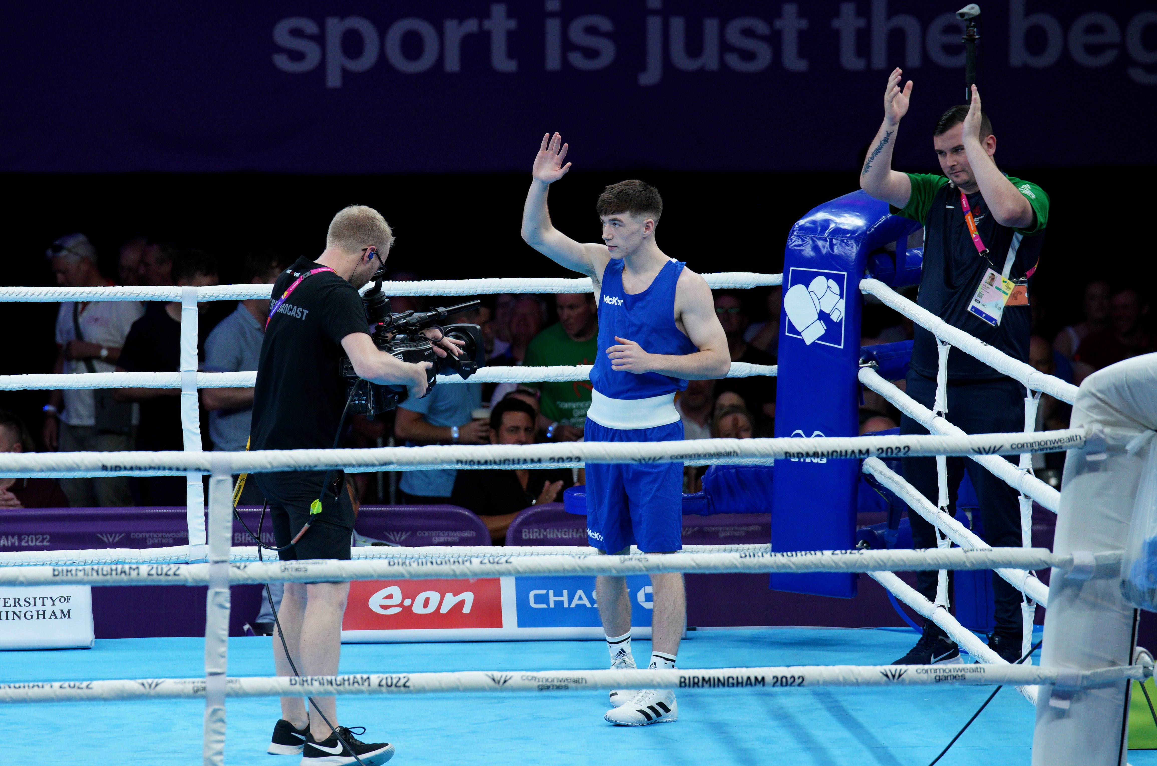 Jude Gallagher earned gold via a walkover victory (Peter Byrne/PA)