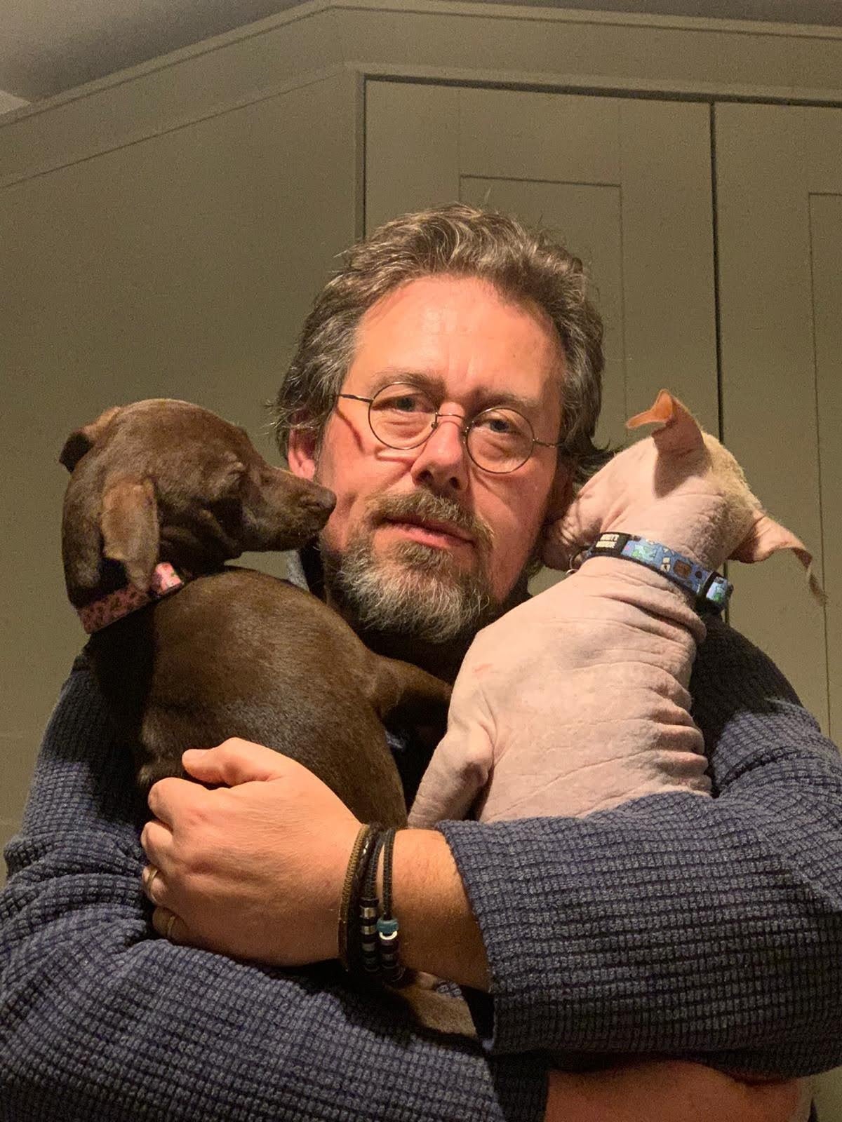 Mark and two of his dogs (Collect/PA Real Life)