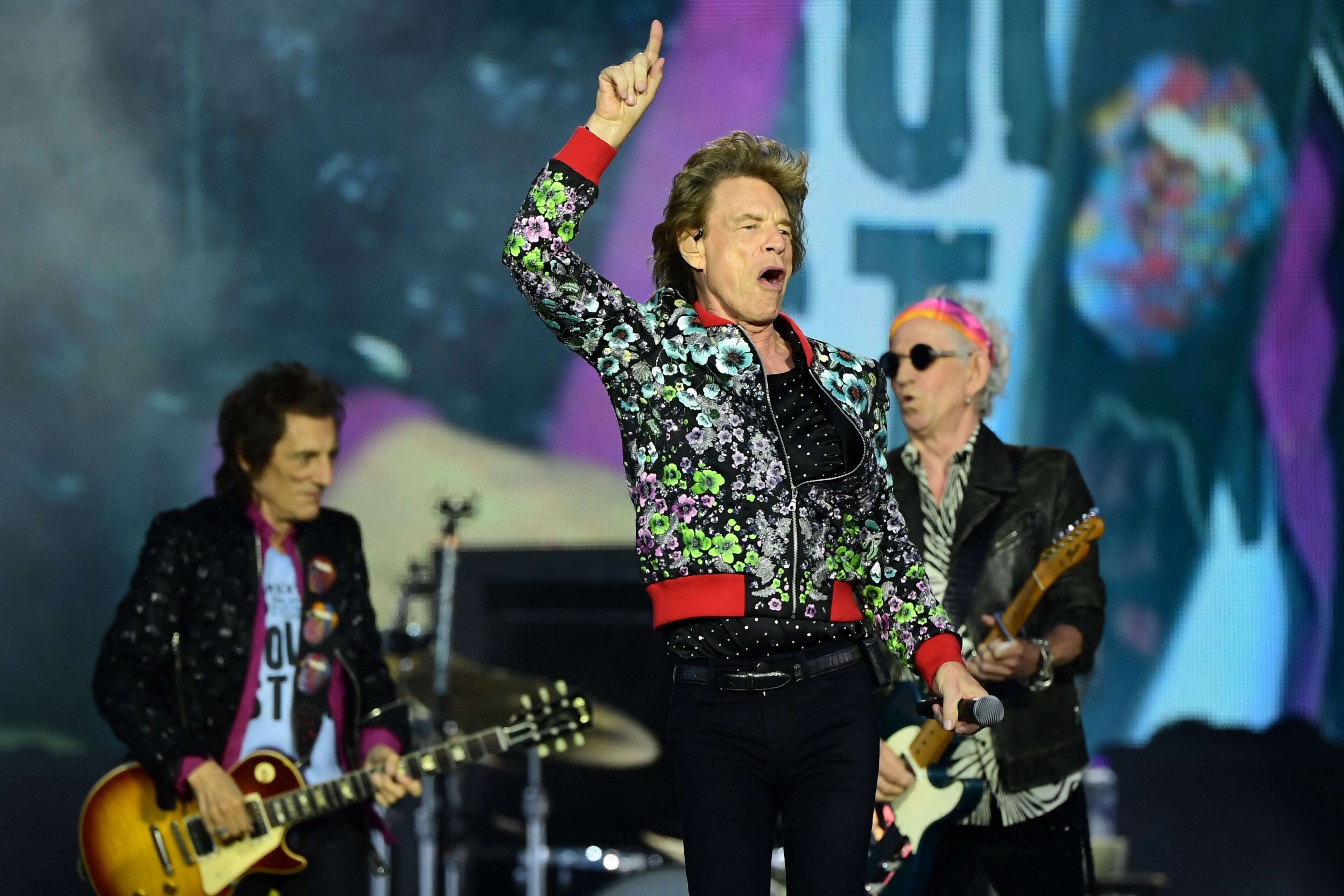 The Stones performing in 2022, two days before Jagger’s 79th birthday