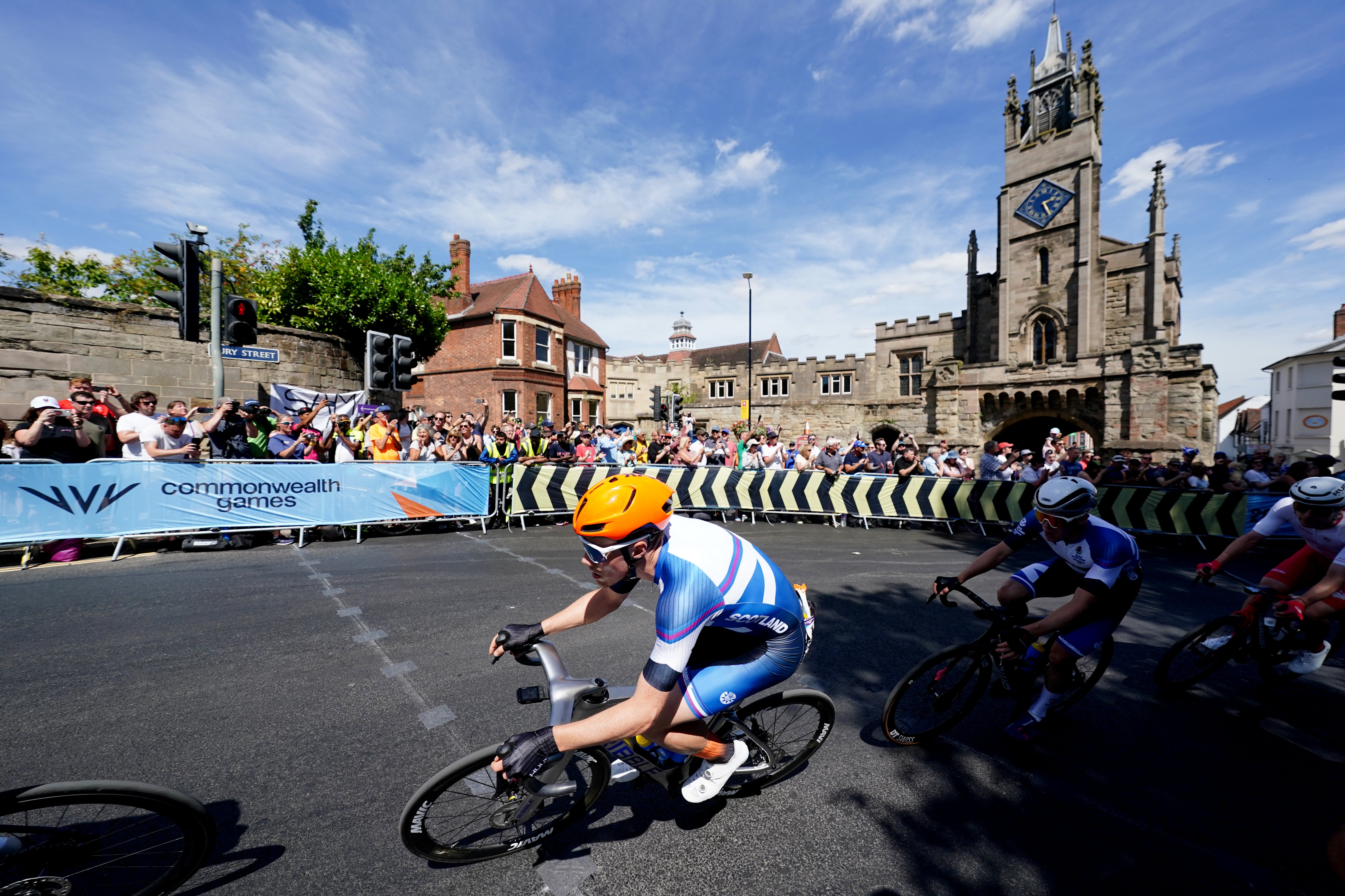 Scotland’s Finn Crockett in action during the Men’s Road Race in Warwick on day ten of the 2022 Commonwealth Games (David Davies/PA)