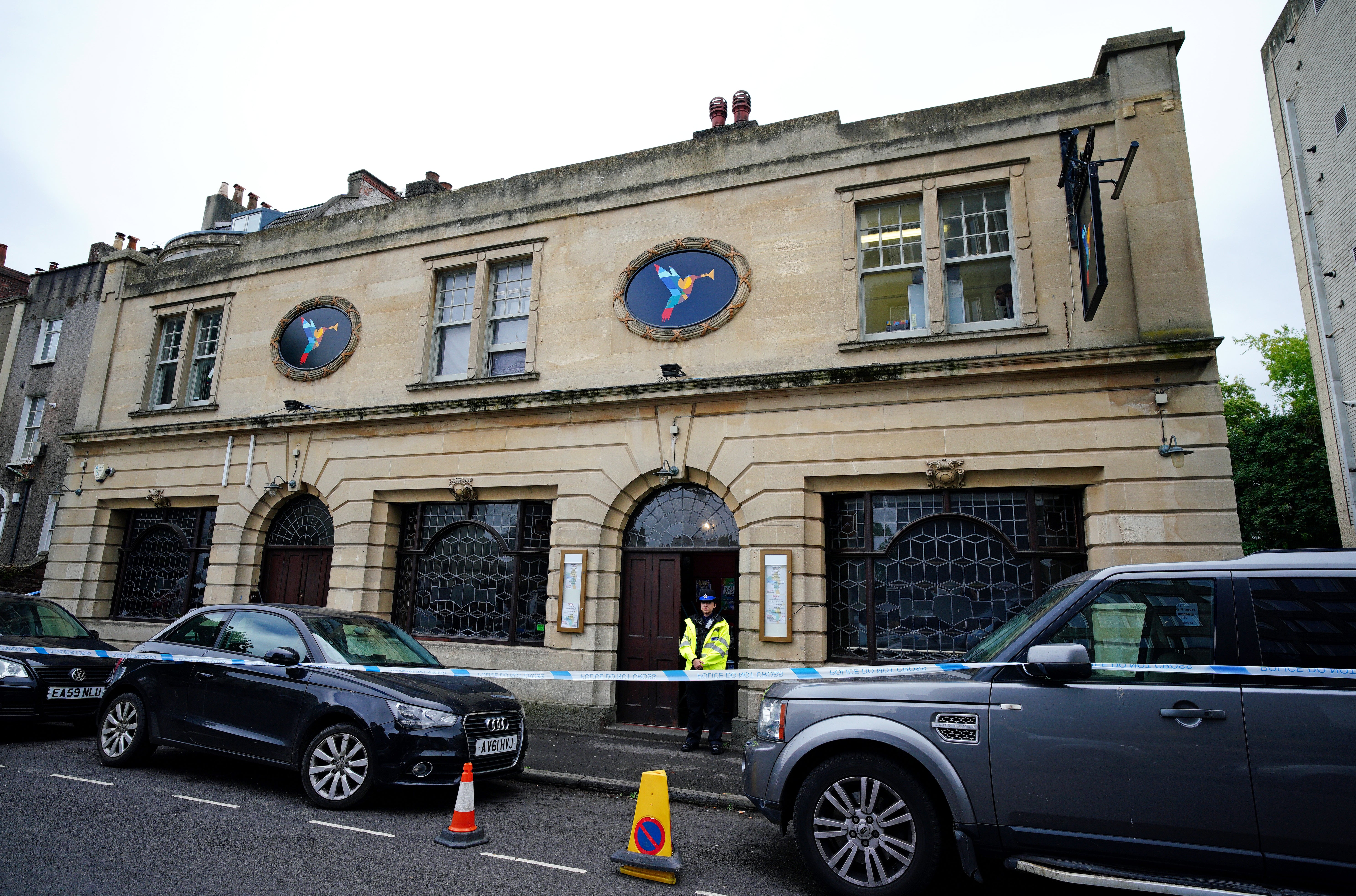 Police officers investigating the disappearance of Claire Holland carry out a search at the Barrow House pub in the Clifton area of Bristol (Ben Birchall/PA)