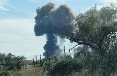 Huge explosions rock Russian military base in annexed Crimea