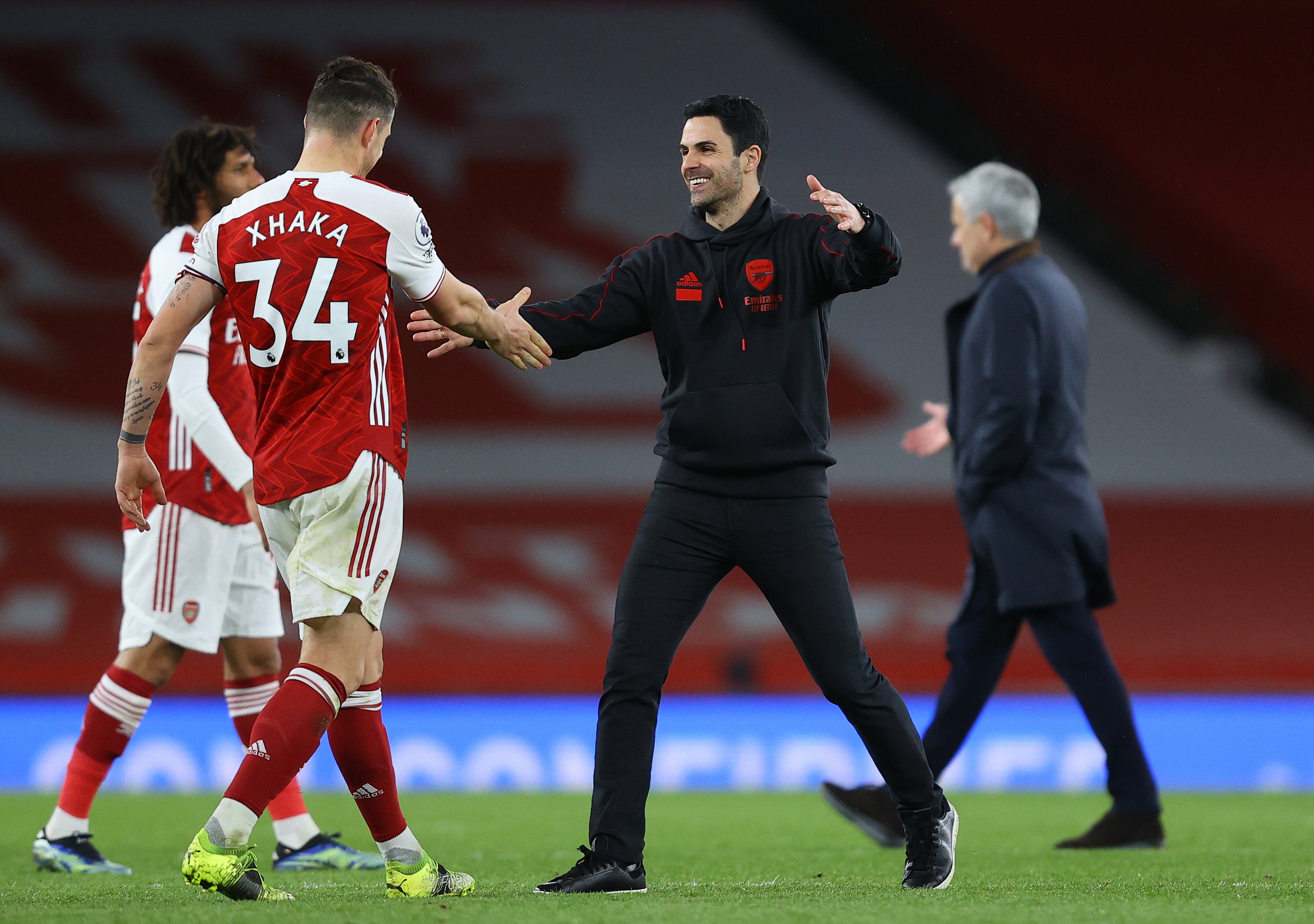 Xhaka has credited Mikel Arteta with keeping him at the Emirates Stadium. (Julian Finney/PA)