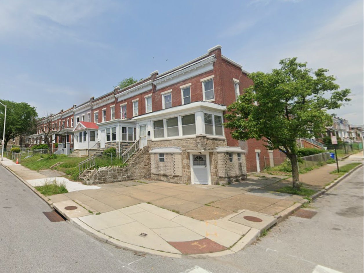 Near the scene of the shooting in Baltimore, Maryland