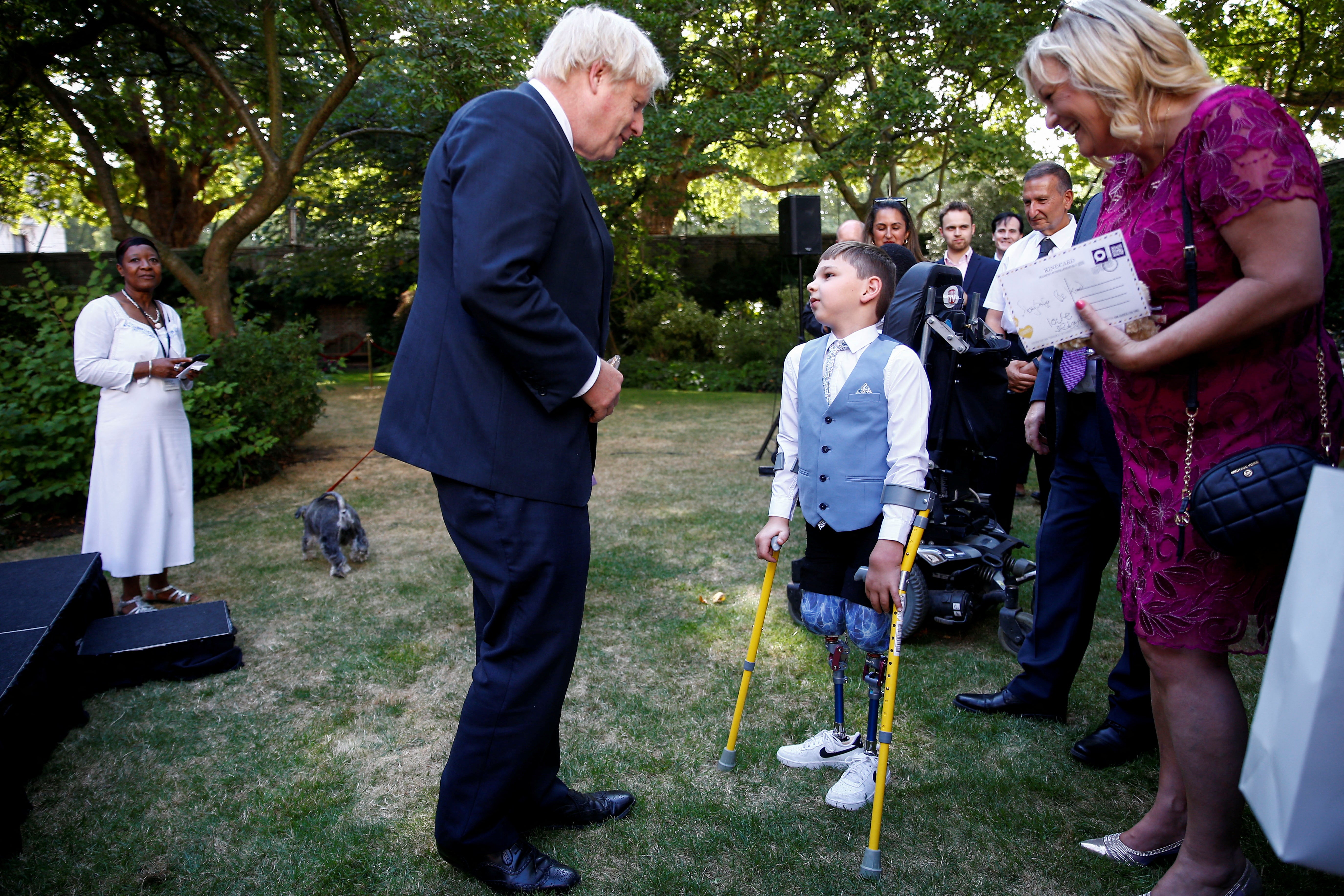 PM talking to Tony Hudgell at the Points of Light awards