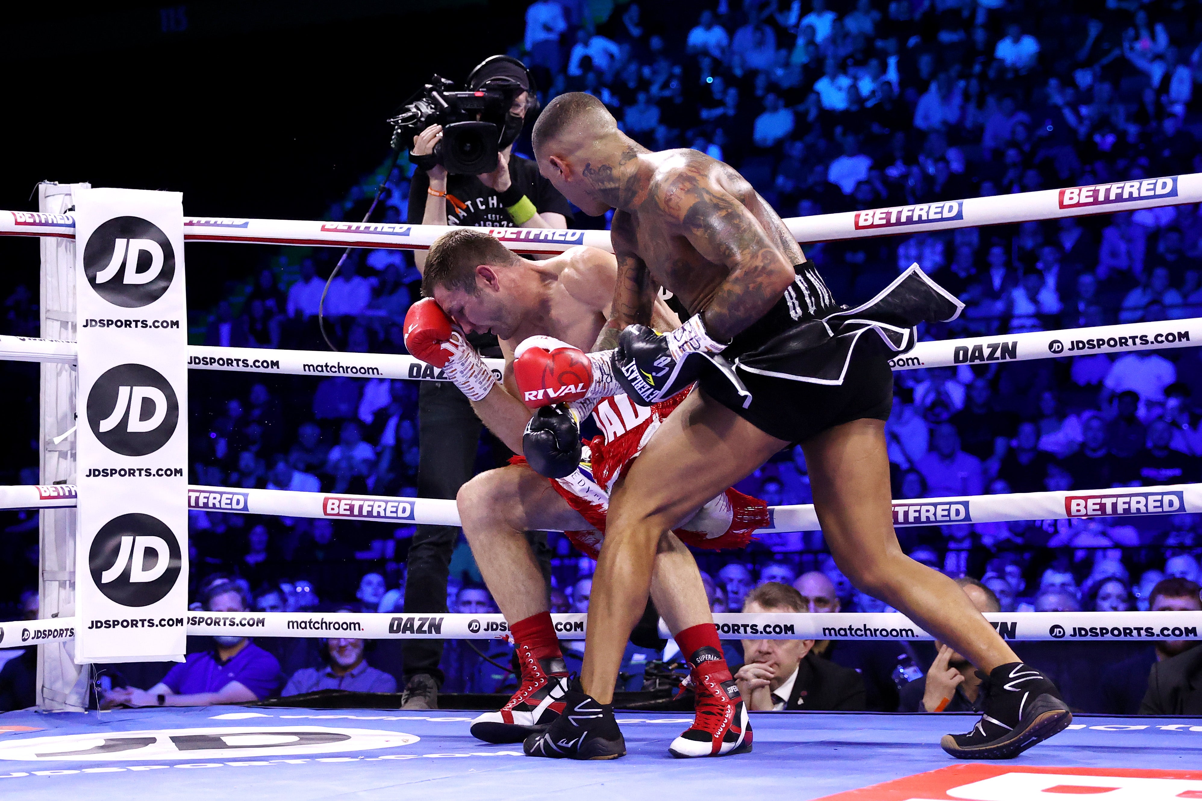 Conor Benn stopped Chris van Heerden early in their fight this April