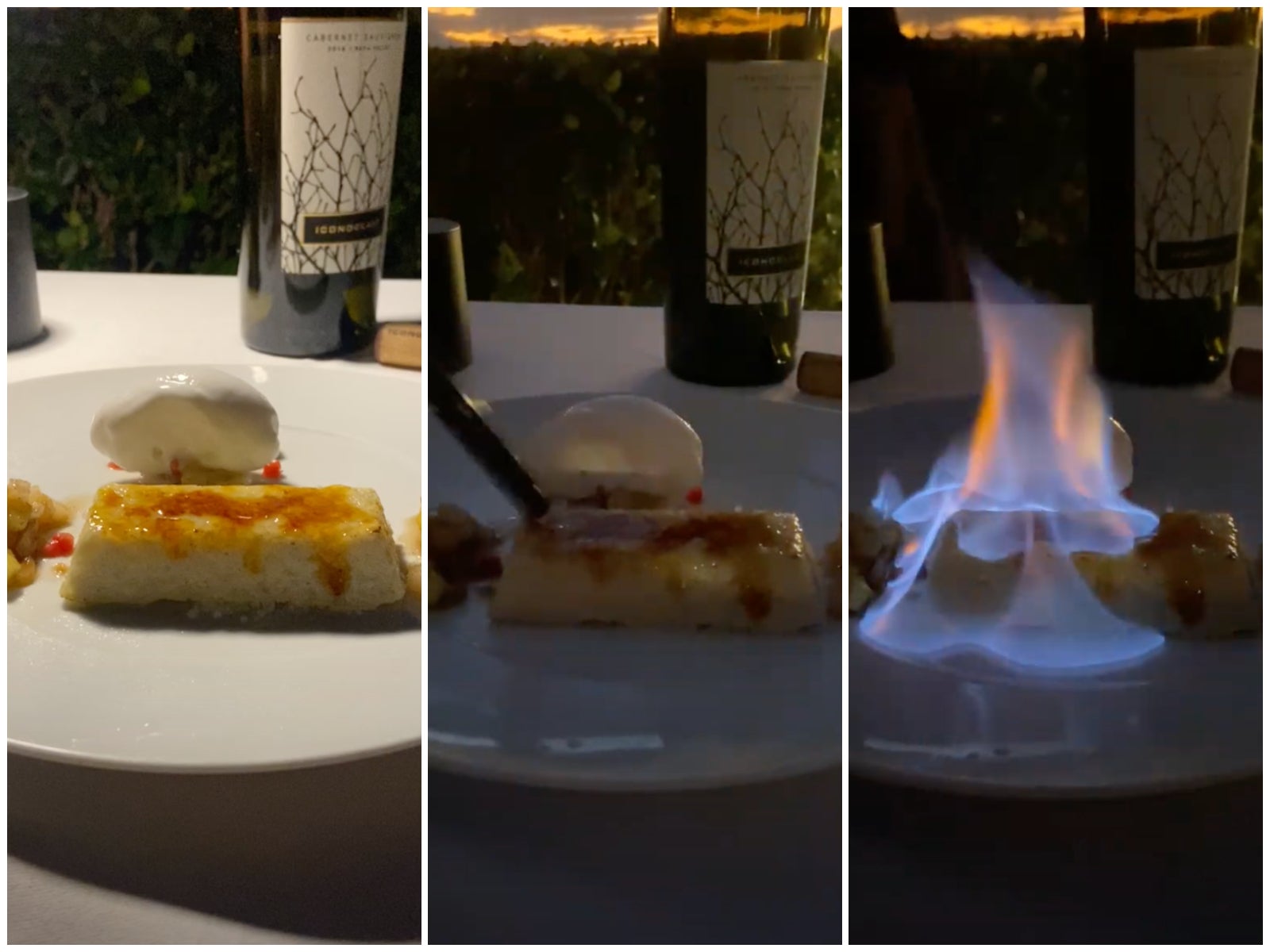 It’s lit: An inventive deconstructed rice pudding is torched tableside