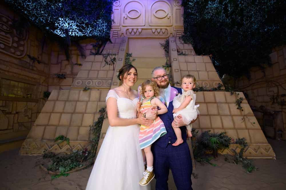 Sian and Steve pictured with their children, Willow and Zoe. (Jonathan Hordle/INhouse Images/PA Real Life)