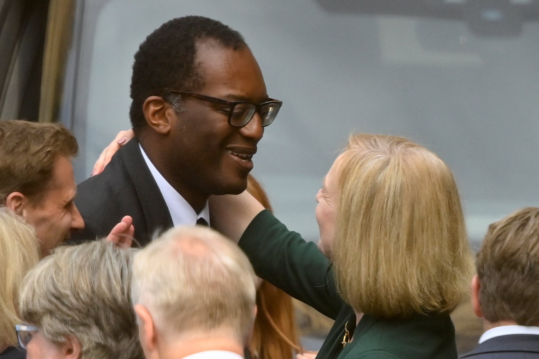 Kwasi Kwarteng with Tory leadership contender Liz Truss