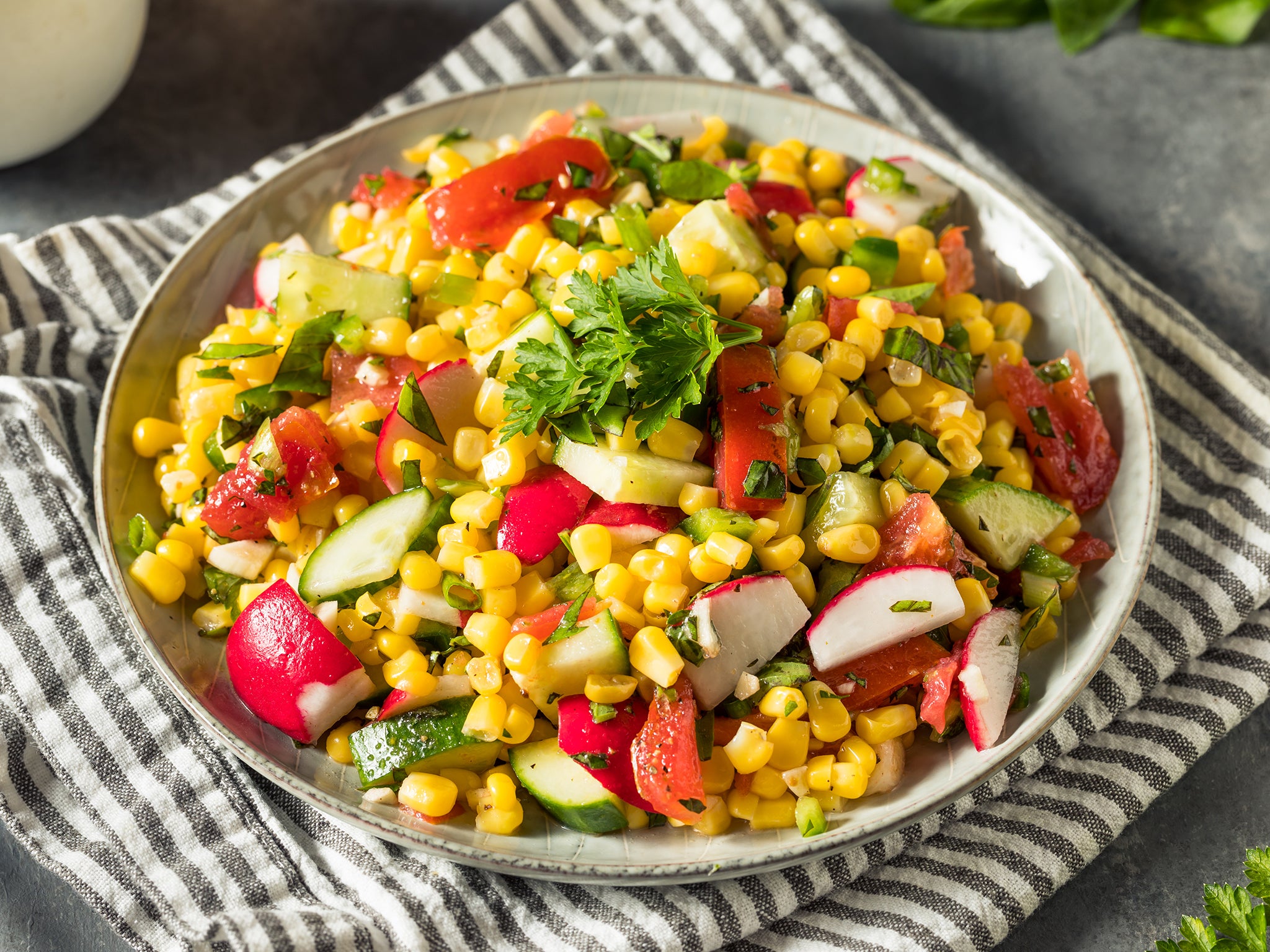 High summer produce comes together in this simple mix